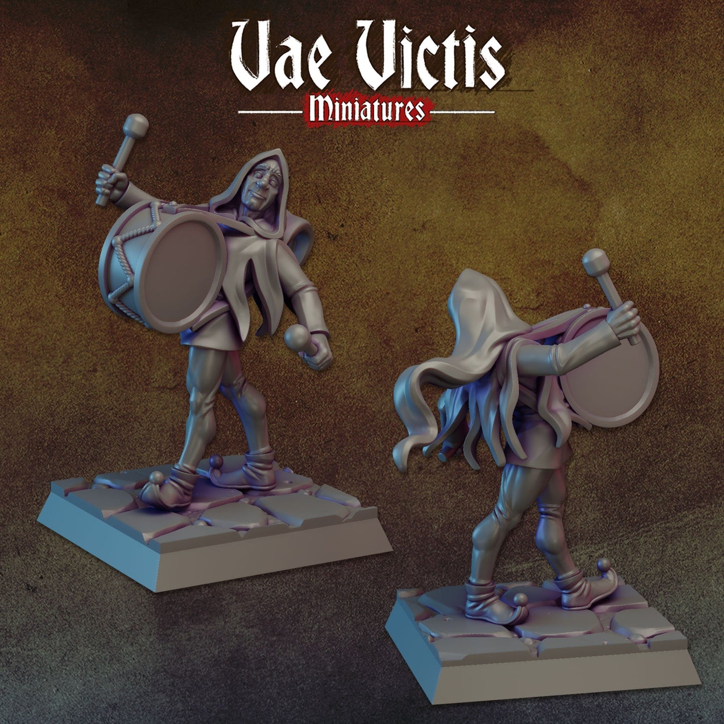 Drummer | Vae Victis Miniatures | 32mm Scale Resin Printed Tabletop RPG Figures for Tabletop Roleplaying or Wargaming