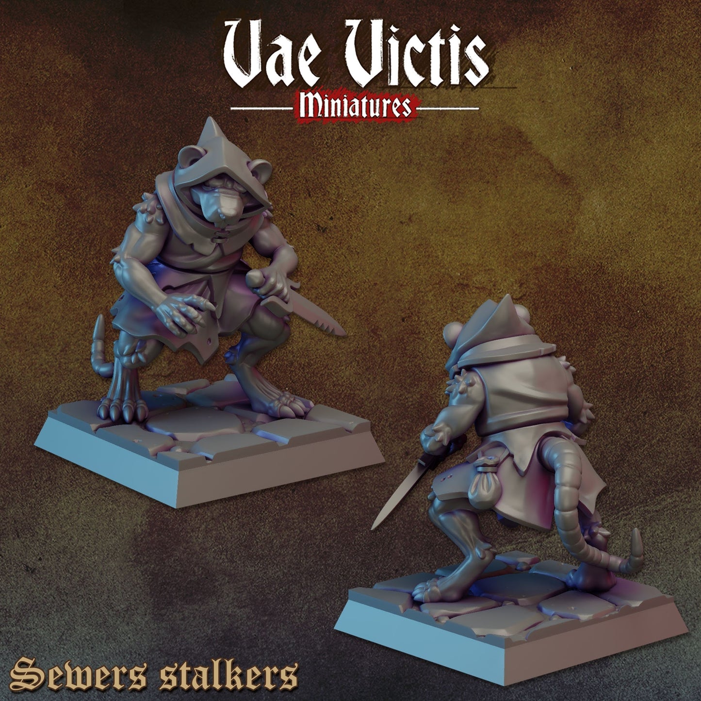 Ratfolk Warband Set | Vae Victis Miniatures | 32mm Scale Resin Printed Tabletop RPG Figures for Tabletop Roleplaying or Wargaming