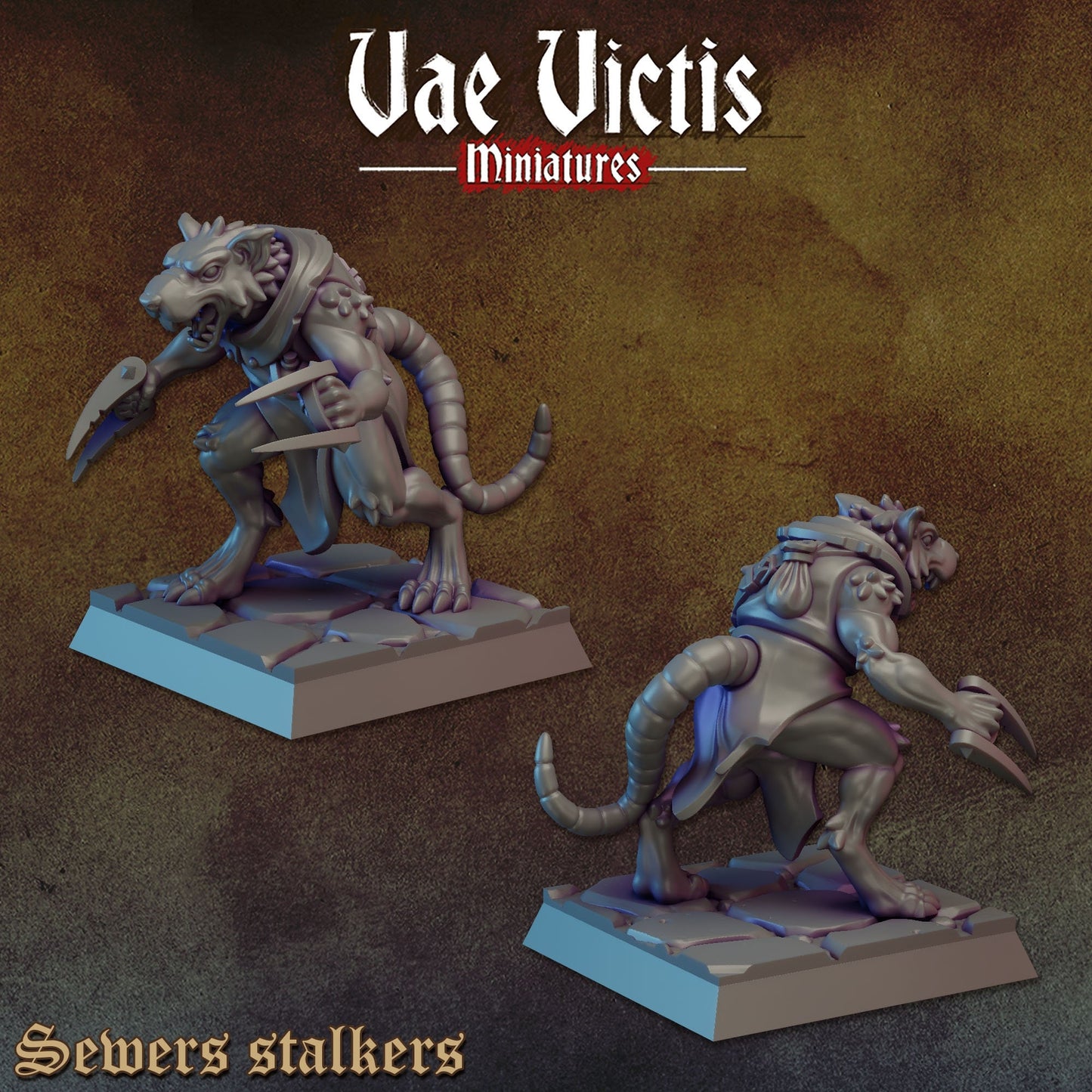 Ratfolk Warband Set | Vae Victis Miniatures | 32mm Scale Resin Printed Tabletop RPG Figures for Tabletop Roleplaying or Wargaming