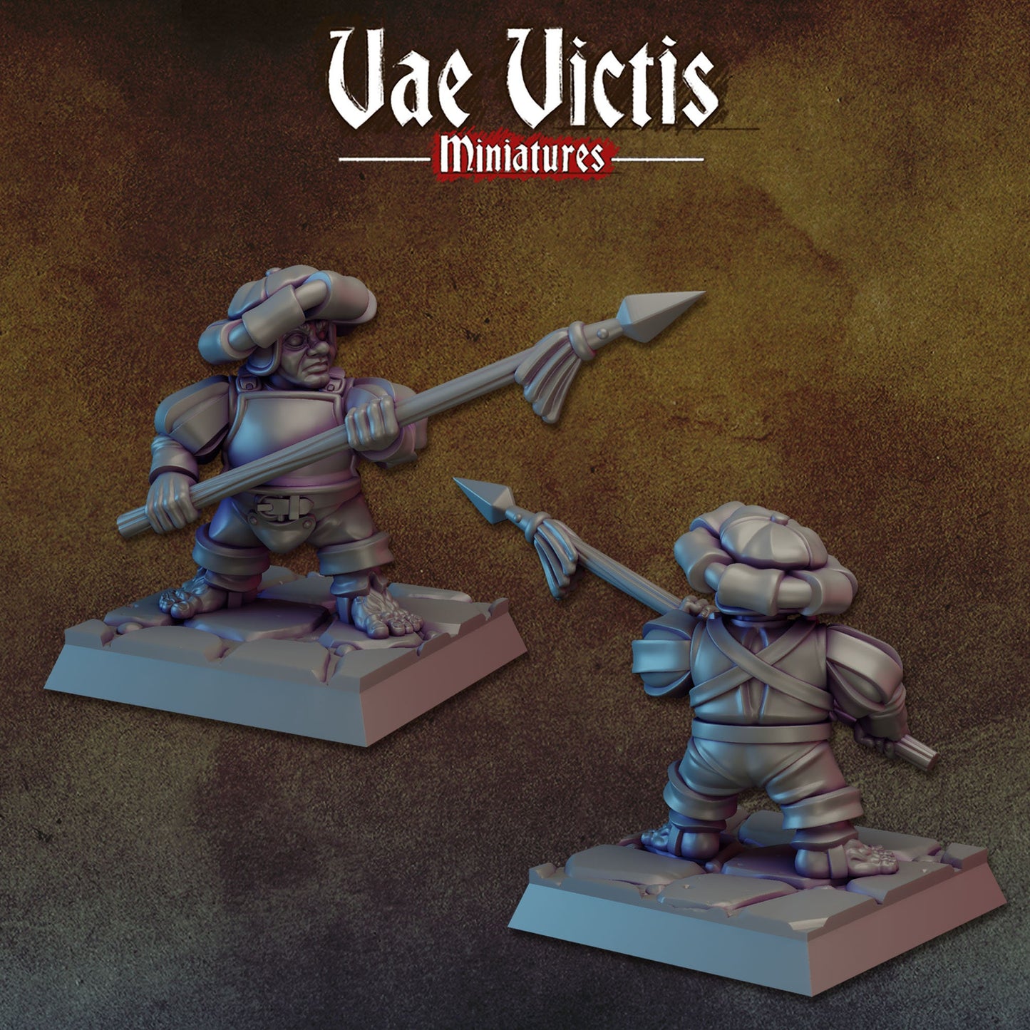 Halfling Elite Set | Vae Victis Miniatures | 32mm Scale Resin Printed Tabletop RPG Figures for Tabletop Roleplaying or Wargaming