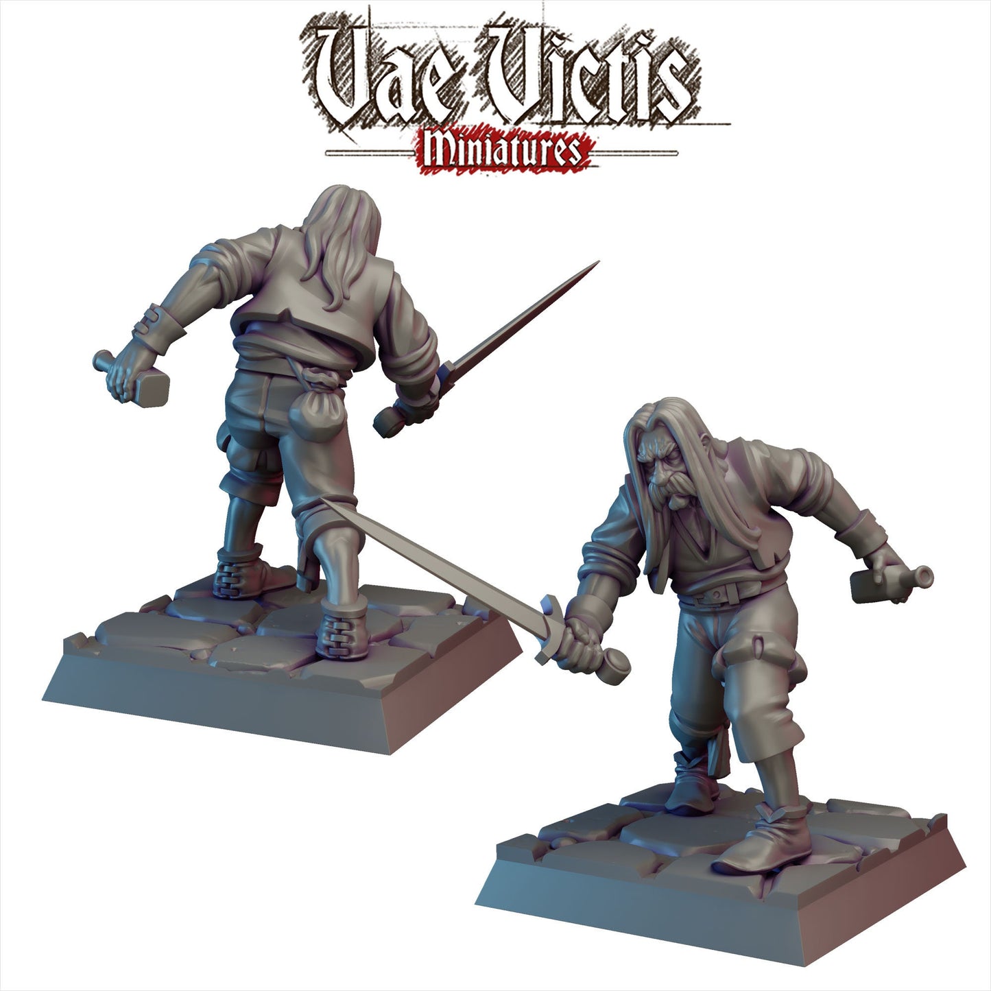 Drunk Mercenary | Vae Victis Miniatures | 32mm Scale Resin Printed Tabletop RPG Figures for Tabletop Roleplaying or Wargaming