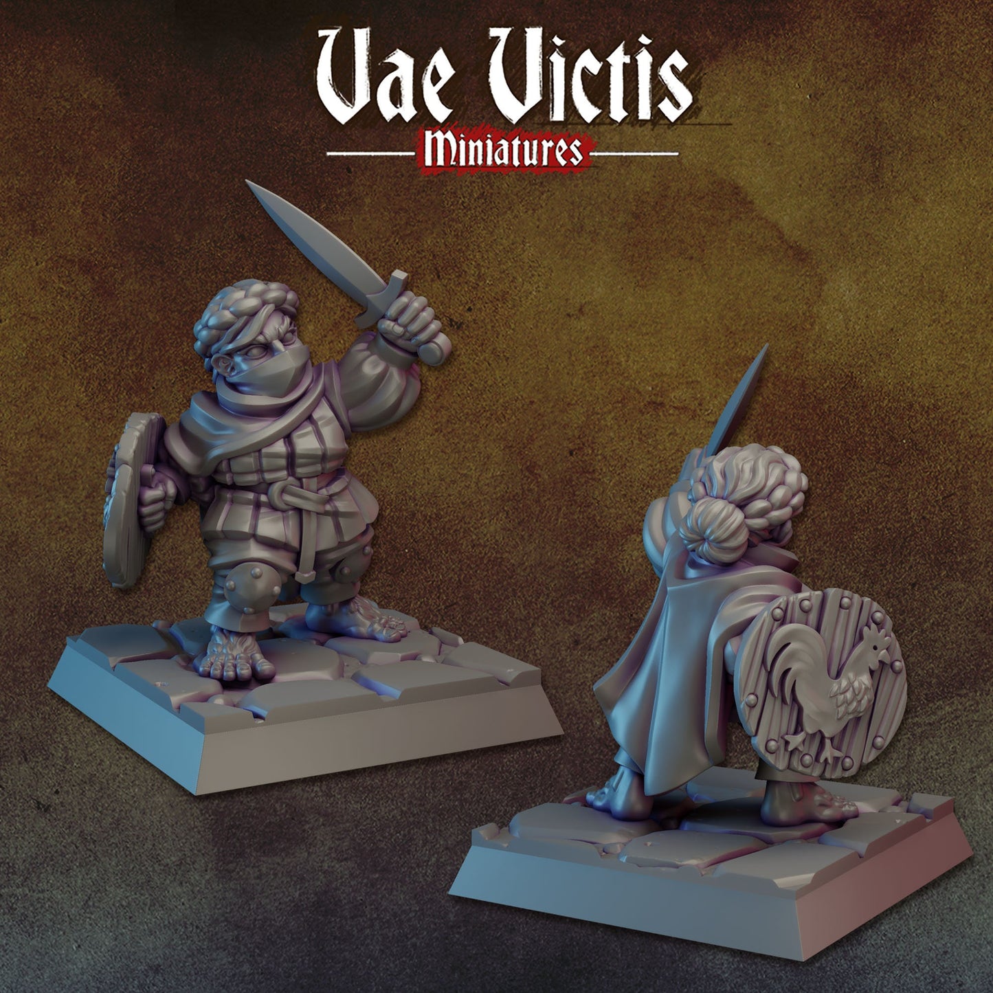 Halfling Knight | Vae Victis Miniatures | 32mm Scale Resin Printed Tabletop RPG Figures for Tabletop Roleplaying or Wargaming