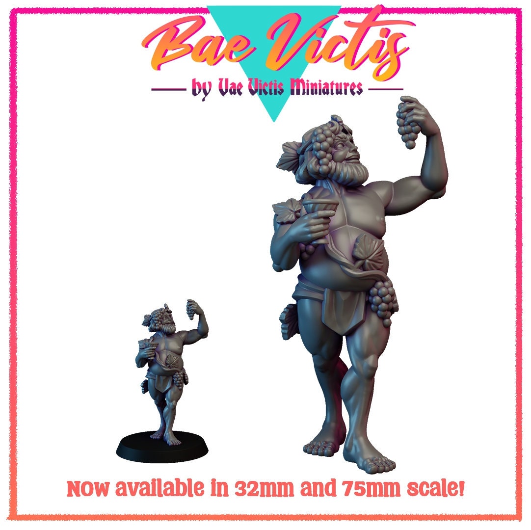 Bacchus | Bae Victis | Vae Victis Miniatures | 32mm and 75mm Scale Resin Printed Tabletop RPG Figures for Tabletop RPG's