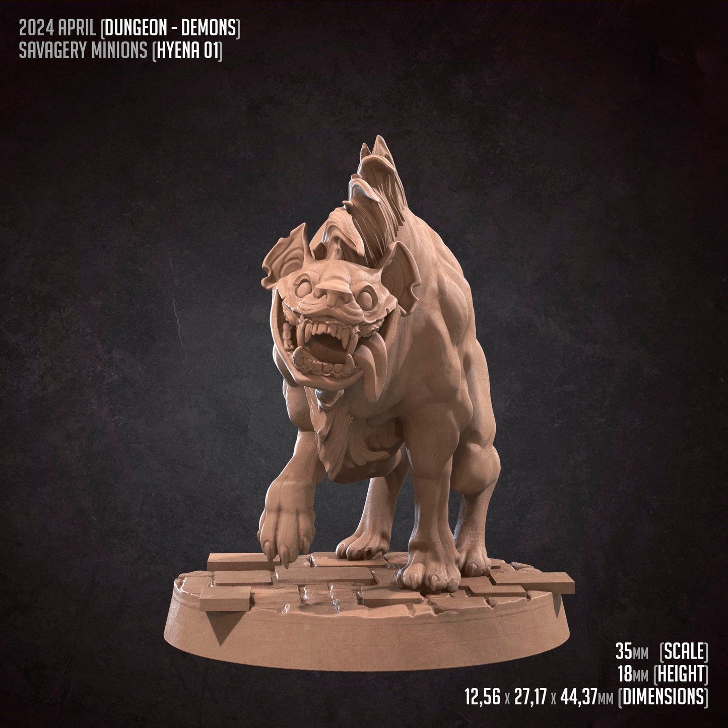 Savagery Hyena Minions Set | Bite The Bullet | 35mm Scale | Resin Printed Tabletop RPG Miniature Figures | DND | 5E