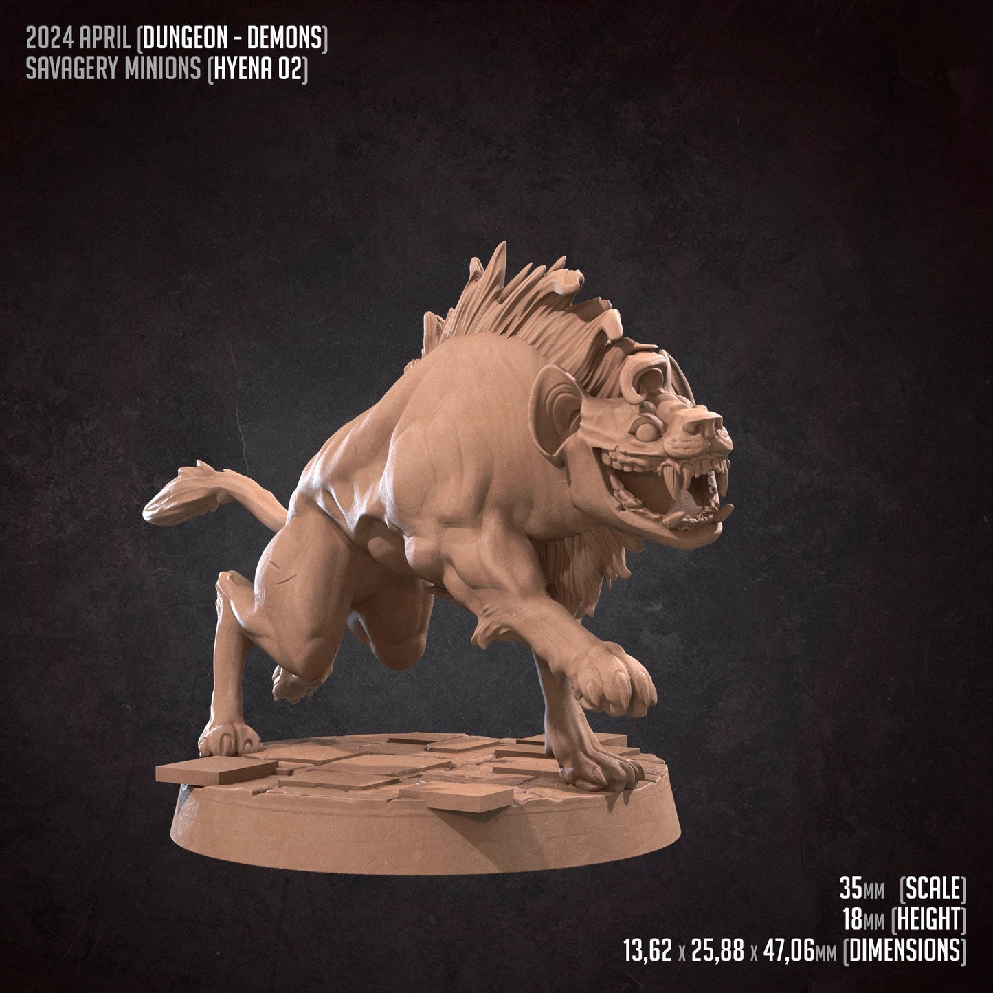 Savagery Hyena Minions Set | Bite The Bullet | 35mm Scale | Resin Printed Tabletop RPG Miniature Figures | DND | 5E