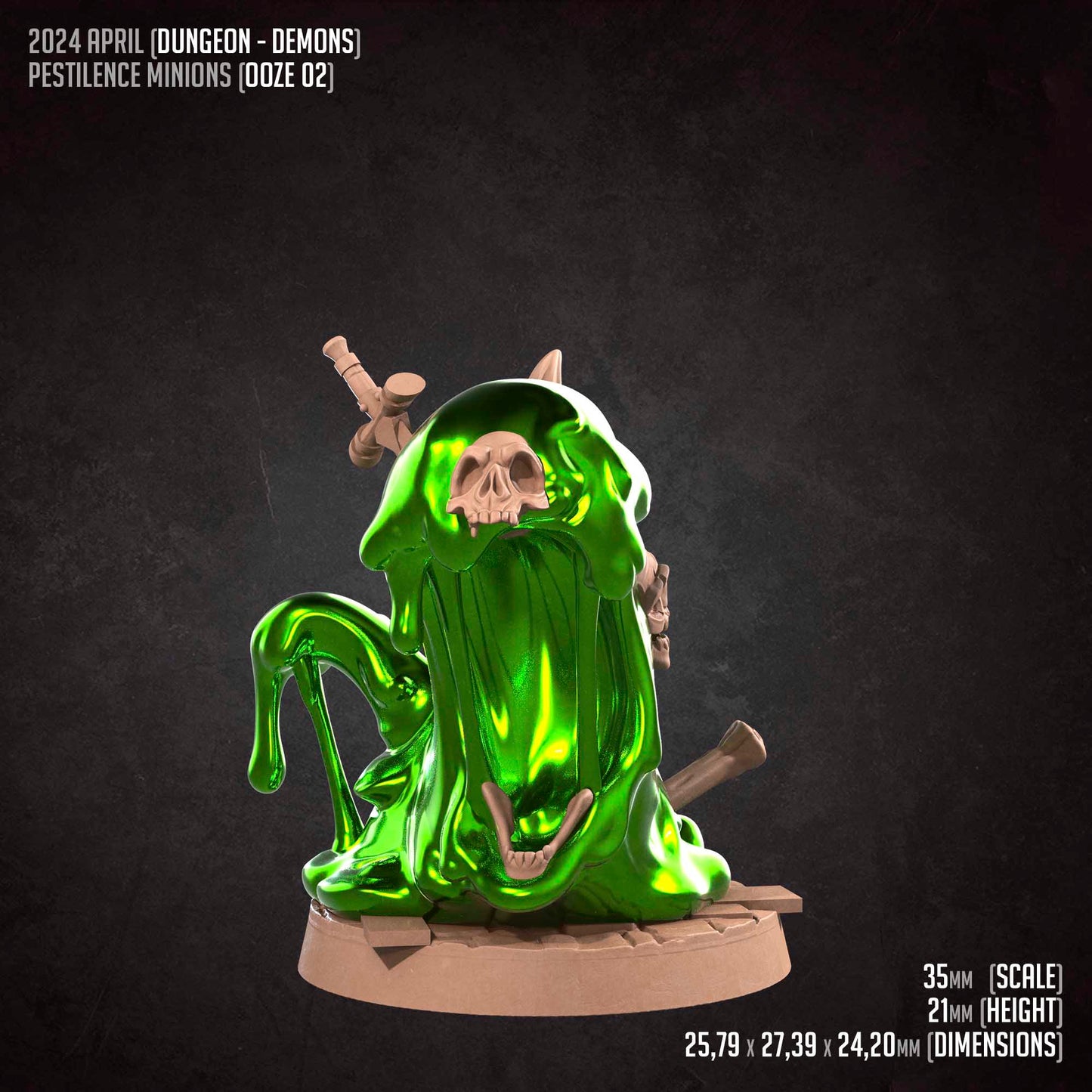 Ooze Minions Set | Bite The Bullet | 35mm Scale | Resin Printed Tabletop RPG Miniature Figures | DND | 5E