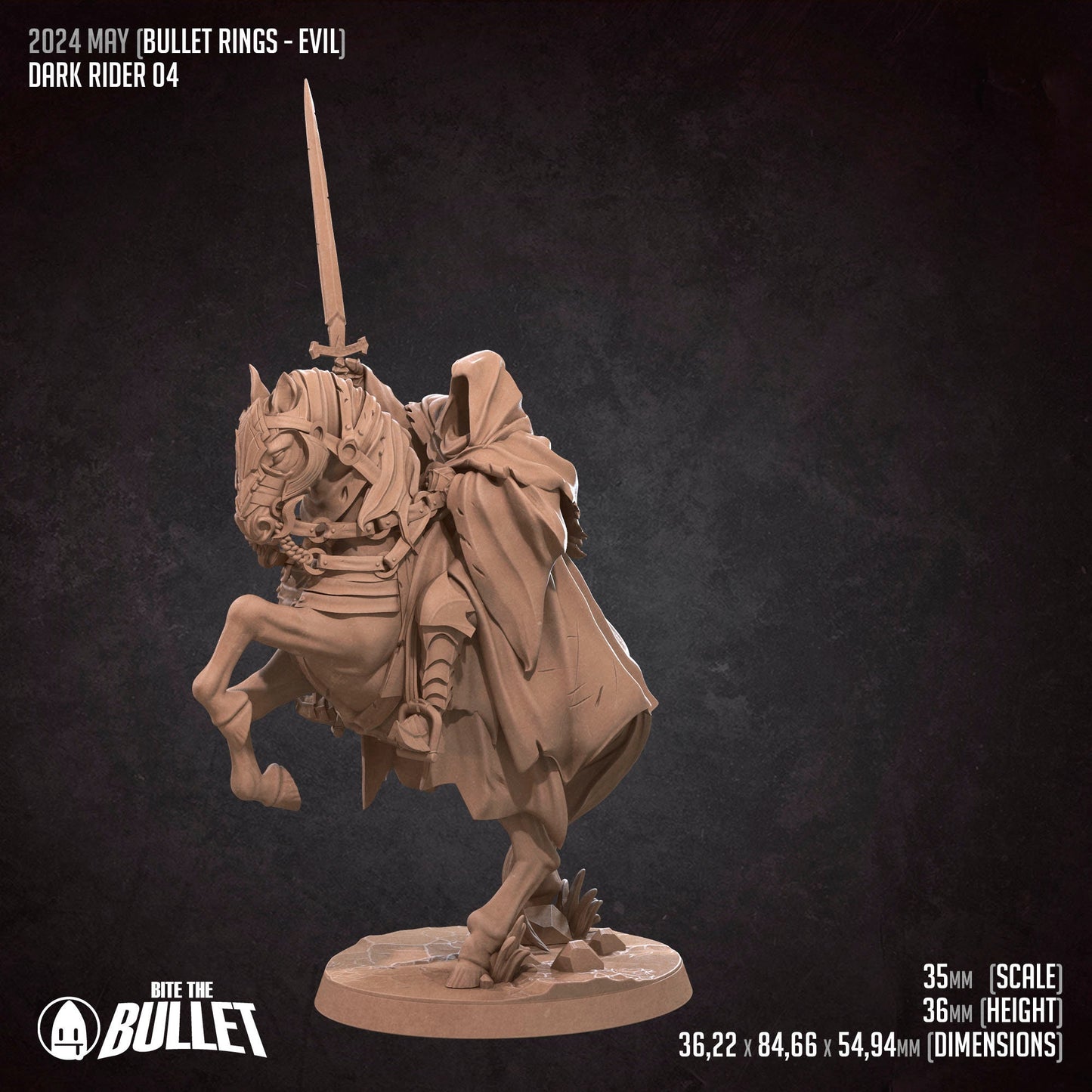 Dark Riders Set | Bite The Bullet | 35mm Scale | Resin Printed Tabletop RPG Miniature Figures | DND | 5E
