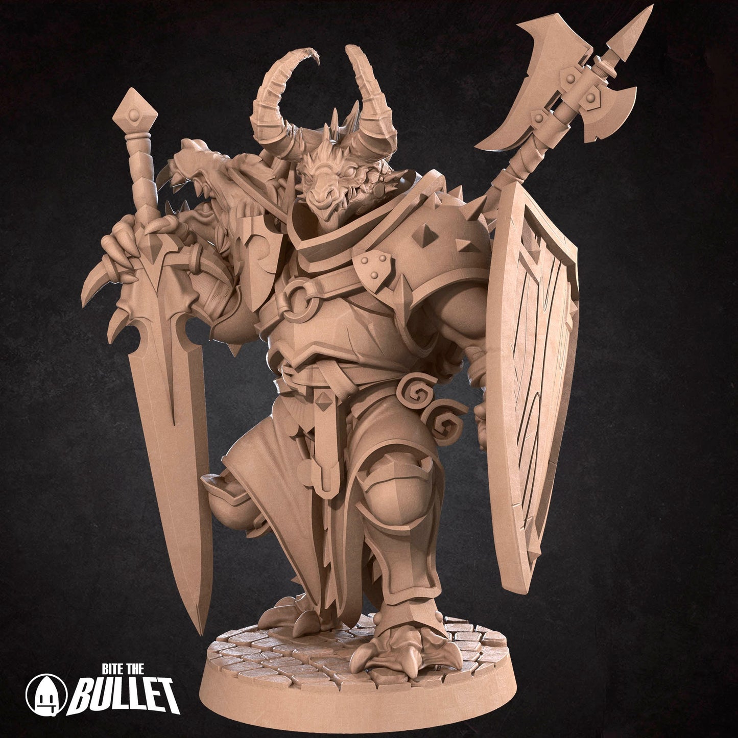 Dragonborn Fighter | Bite The Bullet | 35mm Scale | Resin Printed Tabletop RPG Miniature Figures | DND | 5E