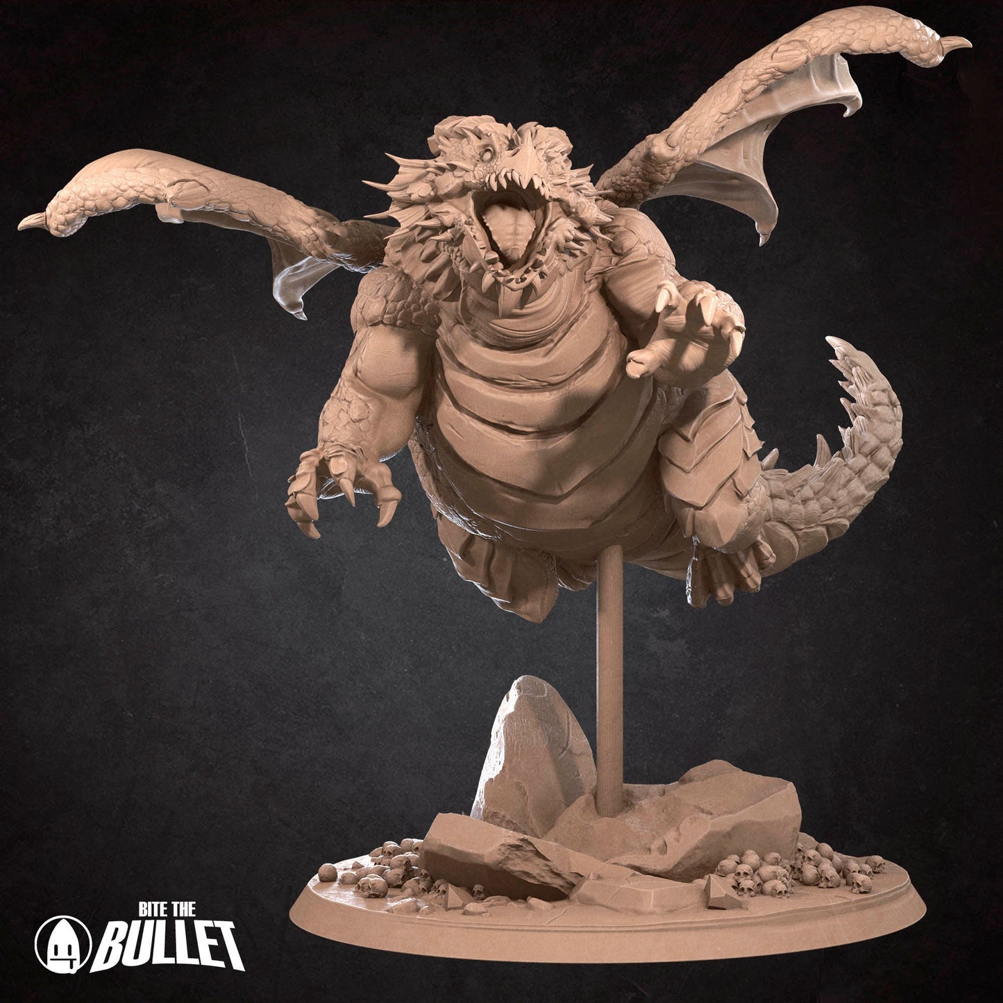Forge The Chonky Dragon | Bite The Bullet | 35mm Scale | Resin Printed Tabletop RPG Miniature Figures | DND | 5E