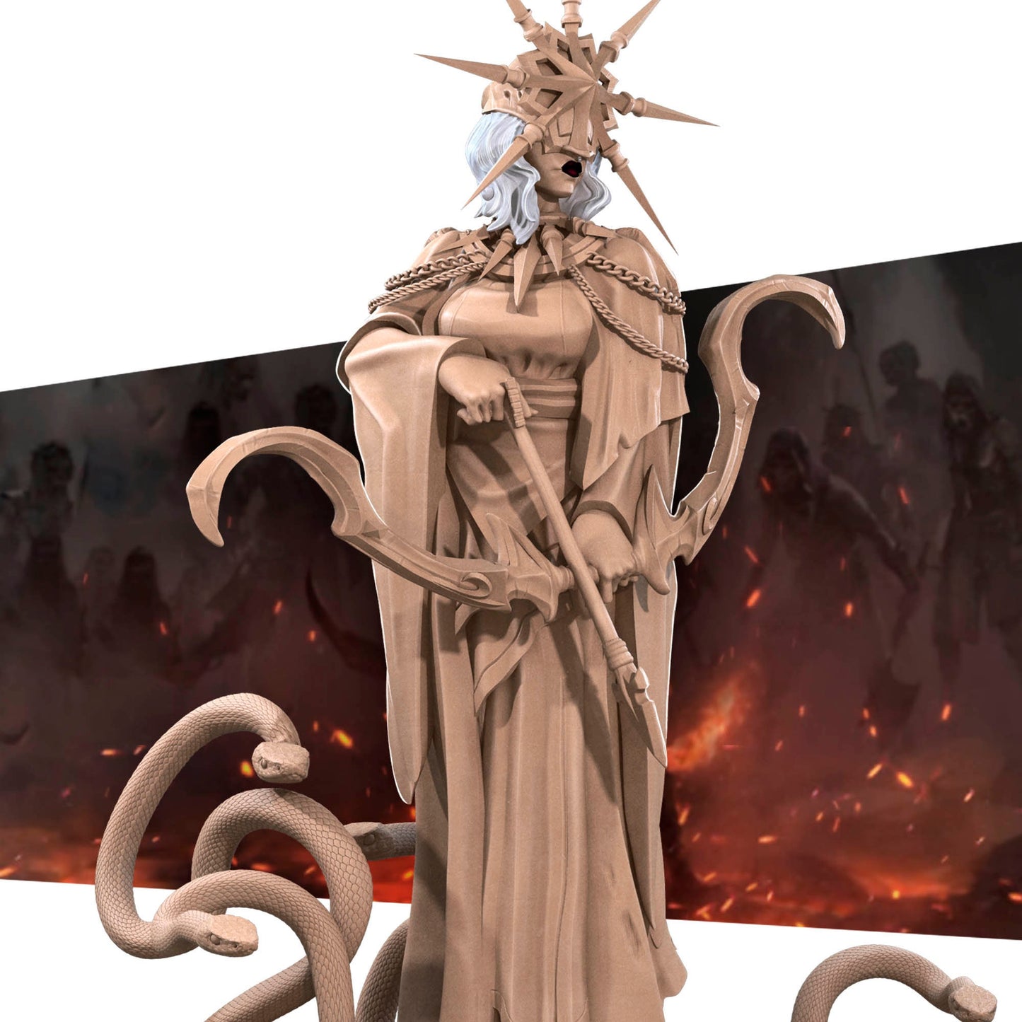 Gwen The Dark Sun | NSFW Option | Bite The Bullet | 35mm Scale | Resin Printed Tabletop RPG Miniature Figures | DND | 5E