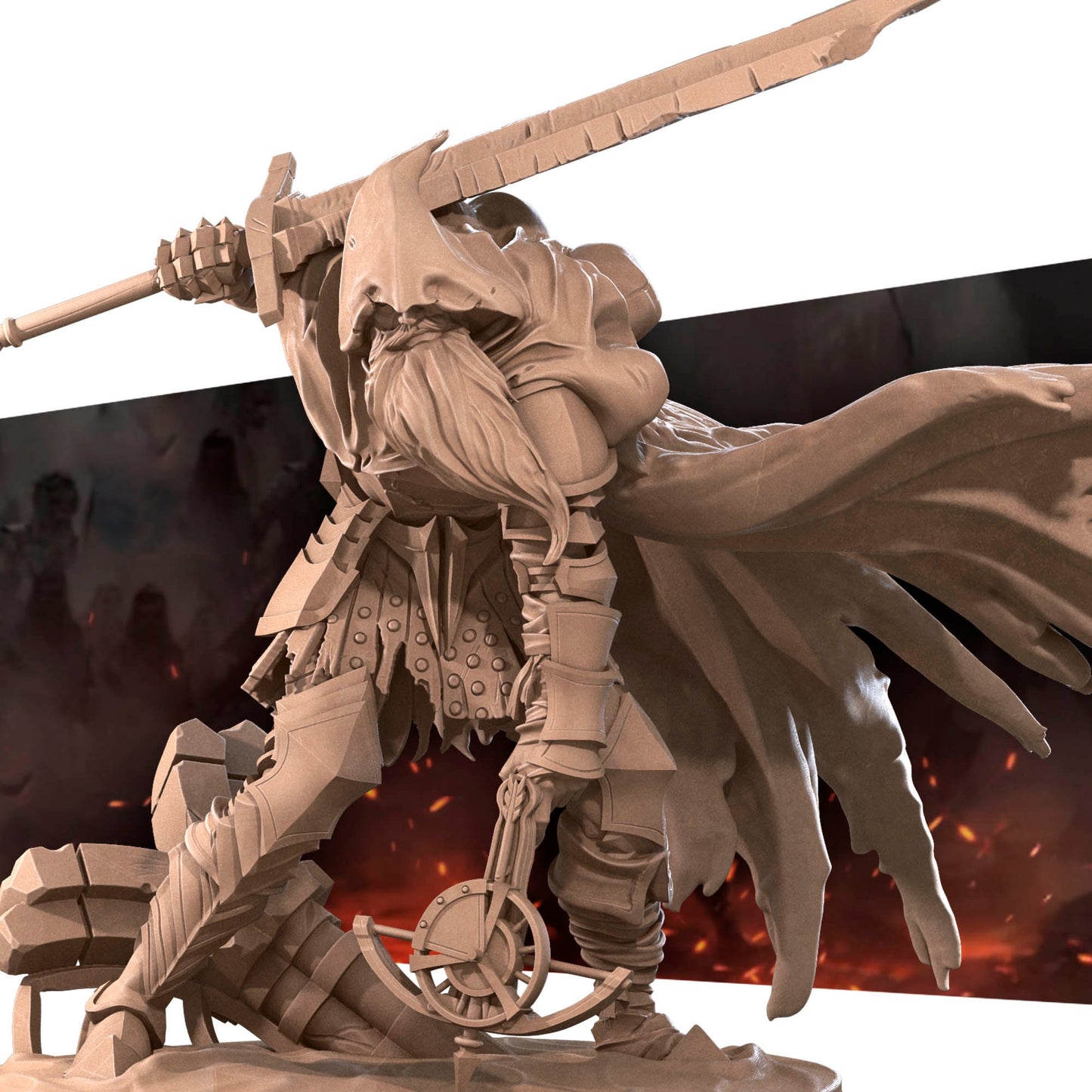 Gabriel The Slave Knight | Bite The Bullet | 35mm Scale | Resin Printed Tabletop RPG Miniature Figures | DND | 5E