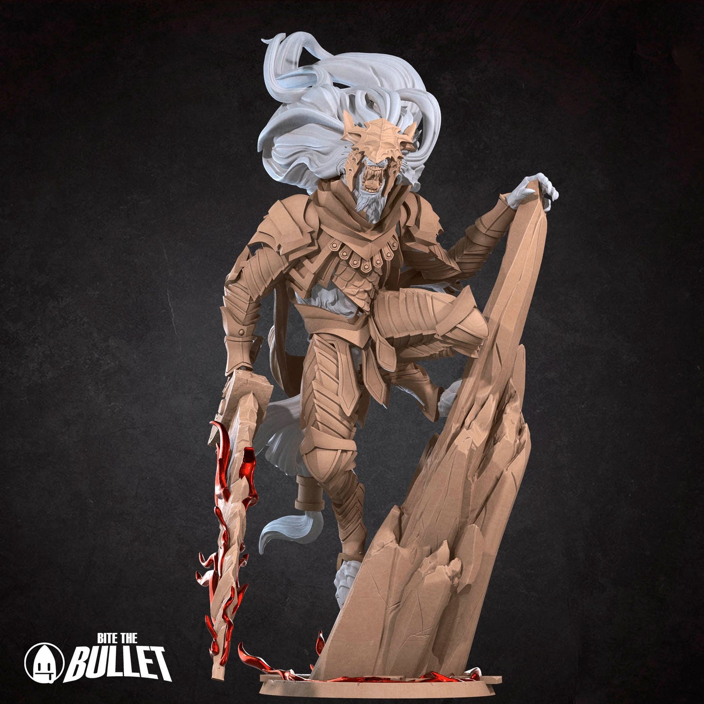 Malek The Black Blade | Bite The Bullet | 35mm Scale | Resin Printed Tabletop RPG Miniature Figures | DND | 5E