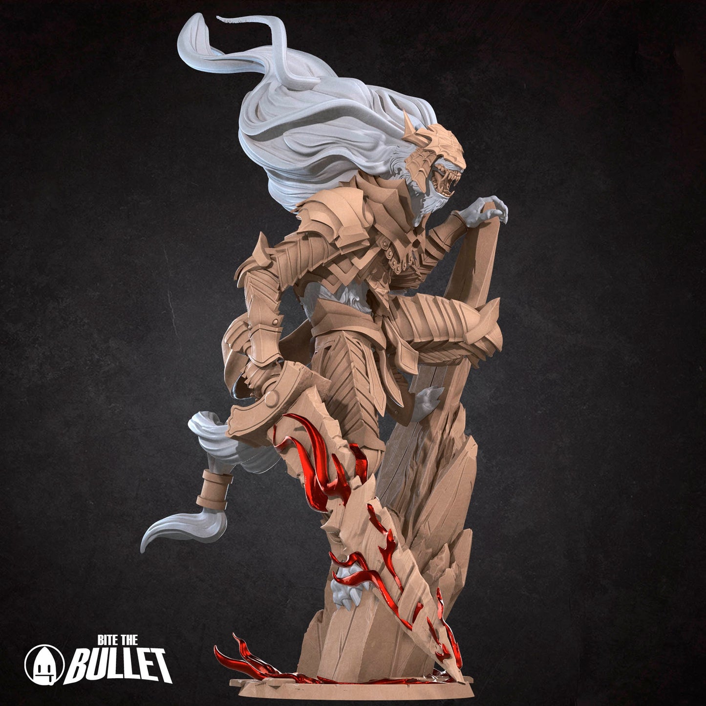 Malek The Black Blade | Bite The Bullet | 35mm Scale | Resin Printed Tabletop RPG Miniature Figures | DND | 5E