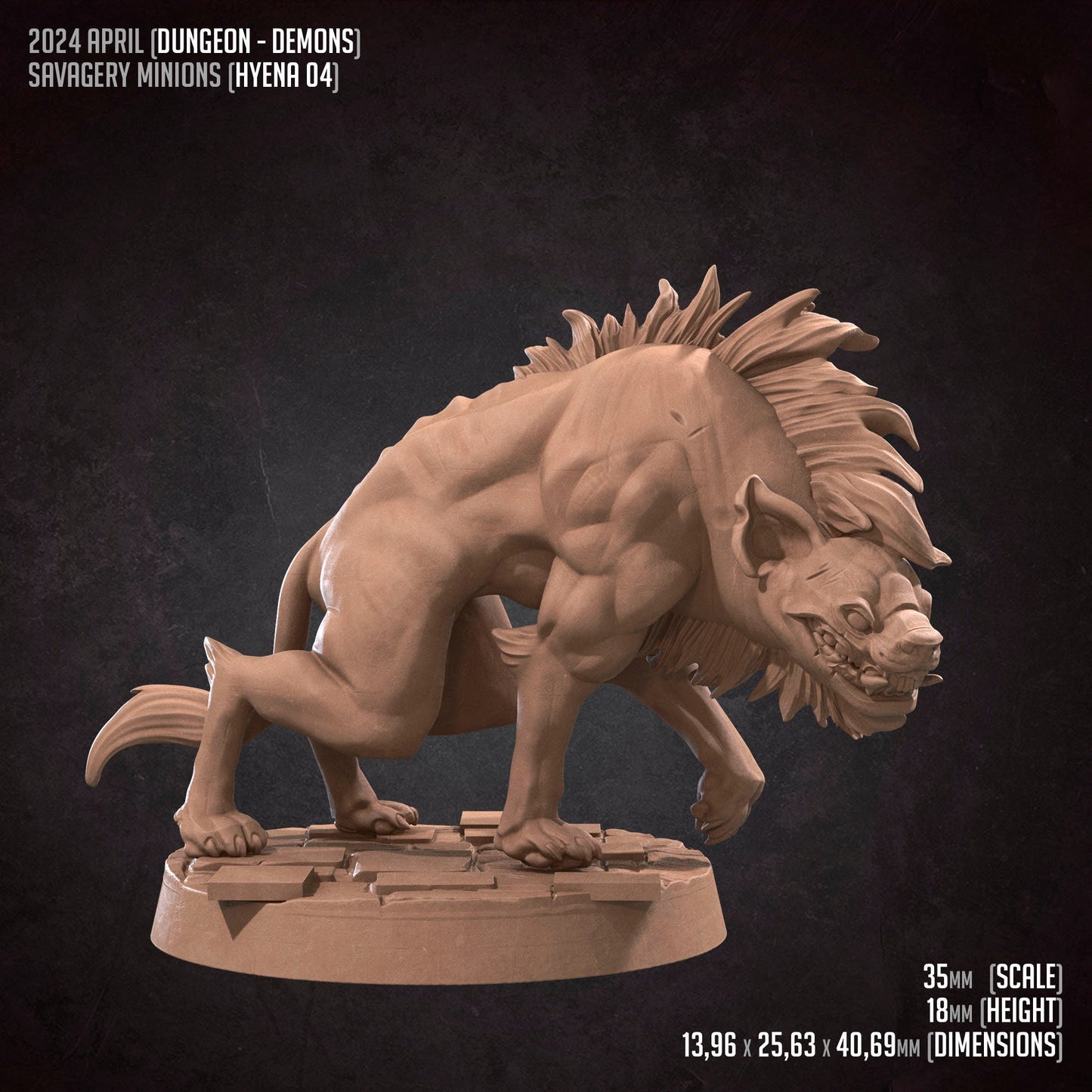 Savagery Hyena Minions Set | Bite The Bullet | 35mm Scale | Resin Printed Tabletop RPG Miniature Figures | DND | 5E