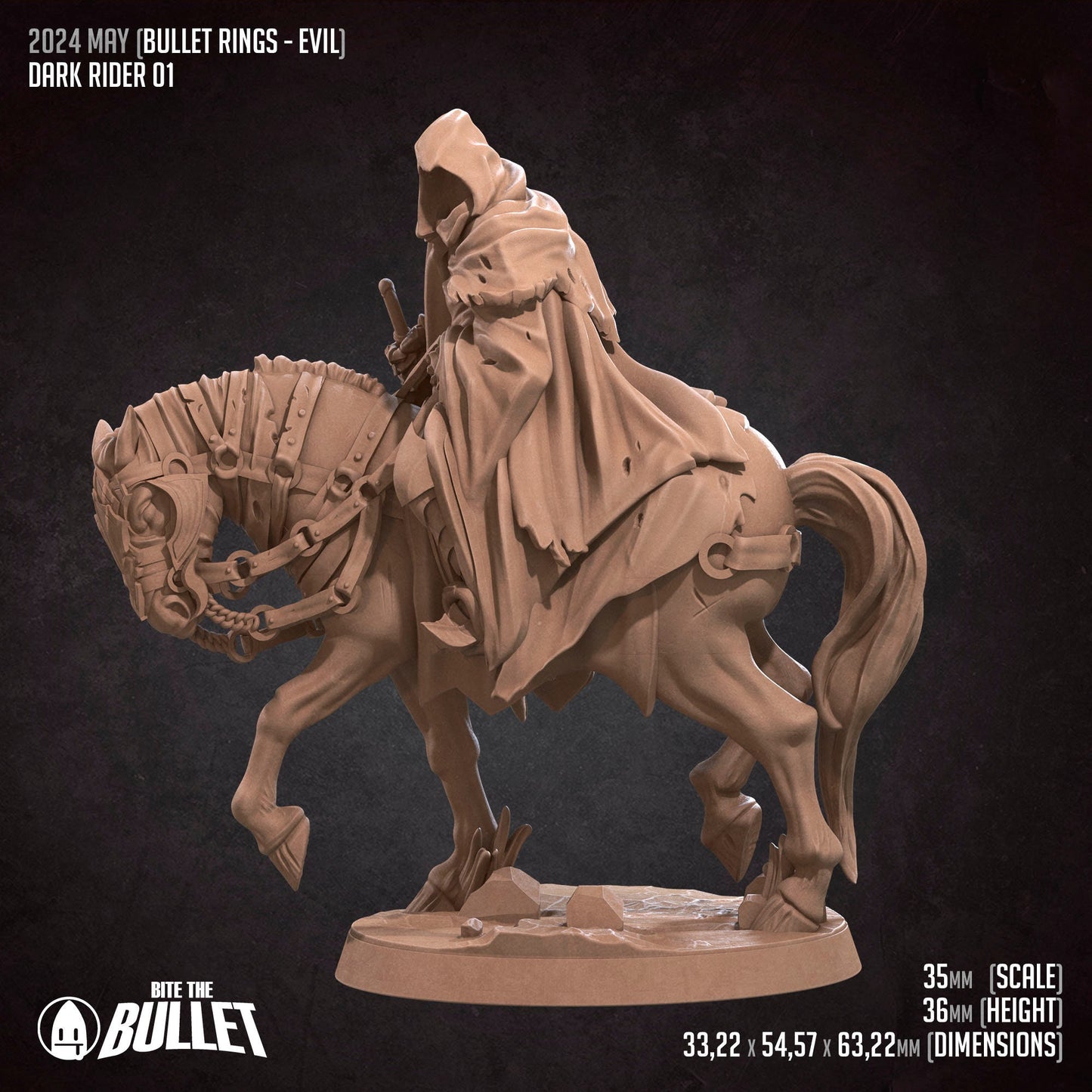 Dark Riders Set | Bite The Bullet | 35mm Scale | Resin Printed Tabletop RPG Miniature Figures | DND | 5E