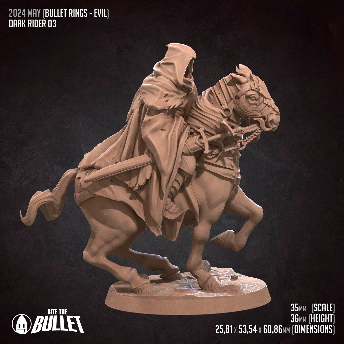 Dark Riders Set | Bite The Bullet | 35mm Scale | Resin Printed Tabletop RPG Miniature Figures | DND | 5E