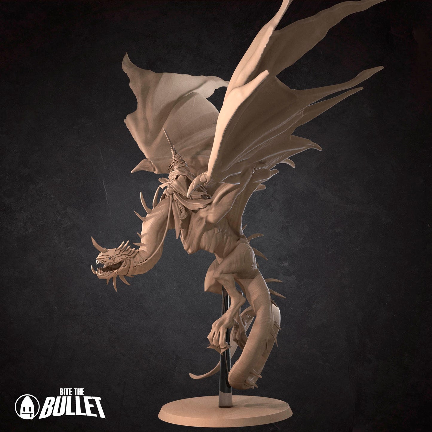 Mounted Witch King | Bite The Bullet | 35mm Scale | Resin Printed Tabletop RPG Miniature Figures | DND | 5E