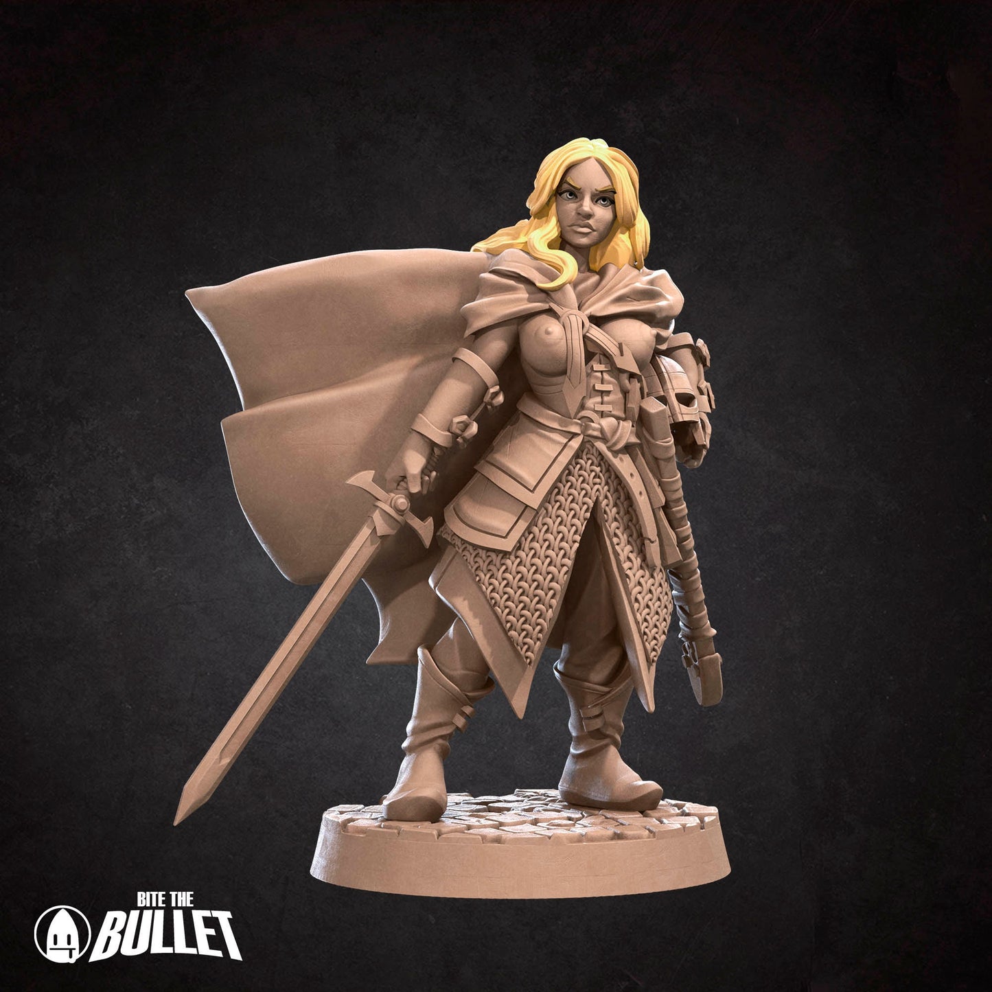 Shieldmaiden | NSFW Option | Bite The Bullet | 35mm Scale | Resin Printed Tabletop RPG Miniature Figures | DND | 5E