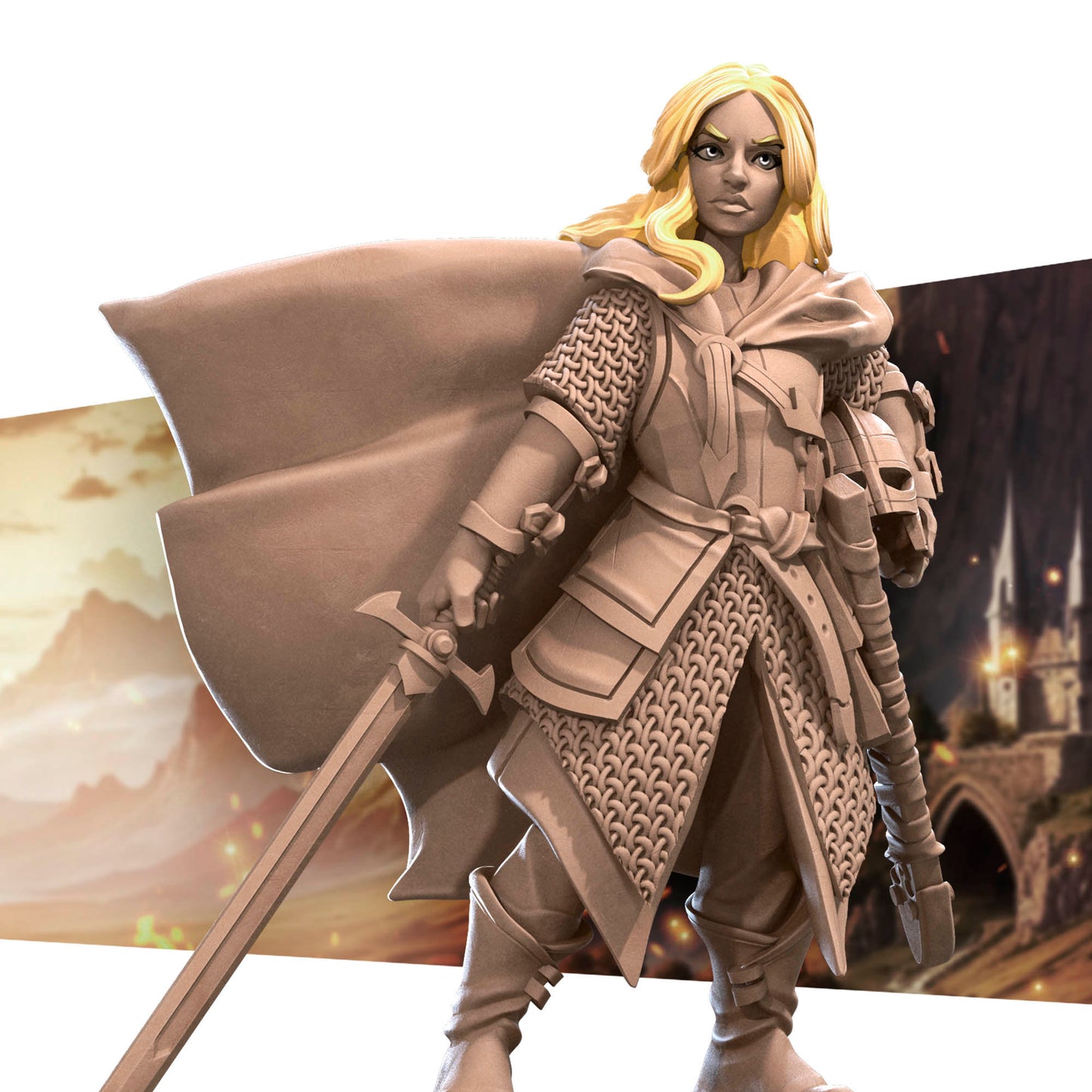 Shieldmaiden | NSFW Option | Bite The Bullet | 35mm Scale | Resin Printed Tabletop RPG Miniature Figures | DND | 5E
