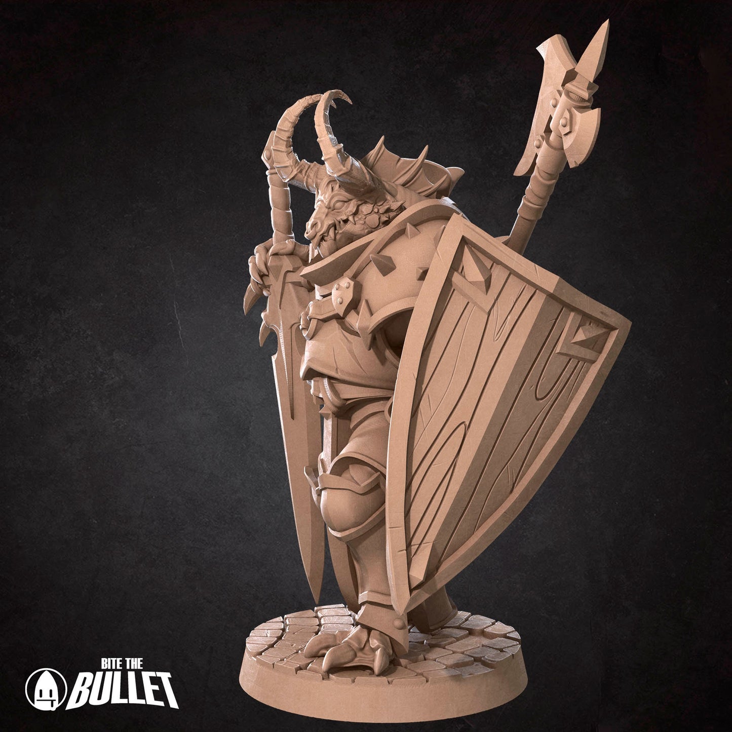 Dragonborn Fighter | Bite The Bullet | 35mm Scale | Resin Printed Tabletop RPG Miniature Figures | DND | 5E