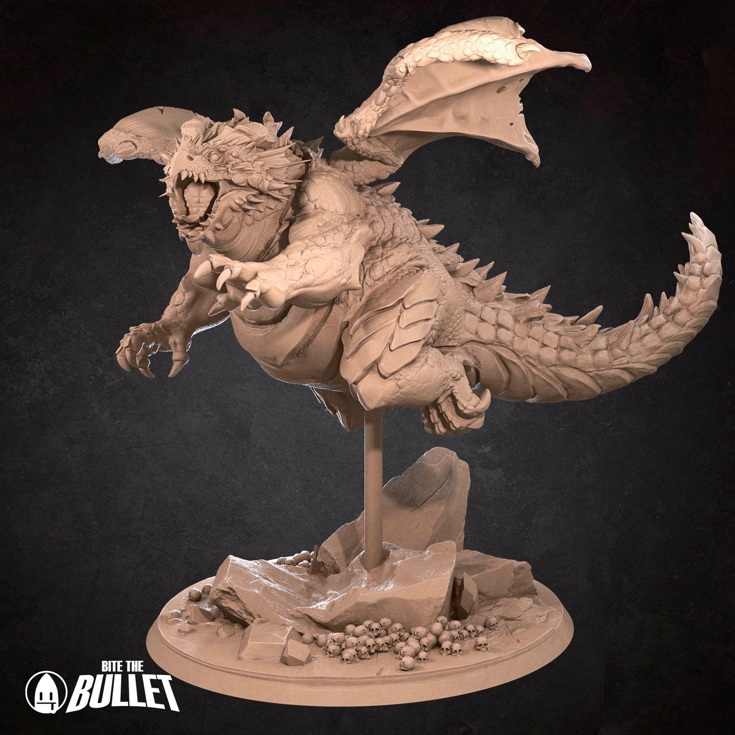 Forge The Chonky Dragon | Bite The Bullet | 35mm Scale | Resin Printed Tabletop RPG Miniature Figures | DND | 5E