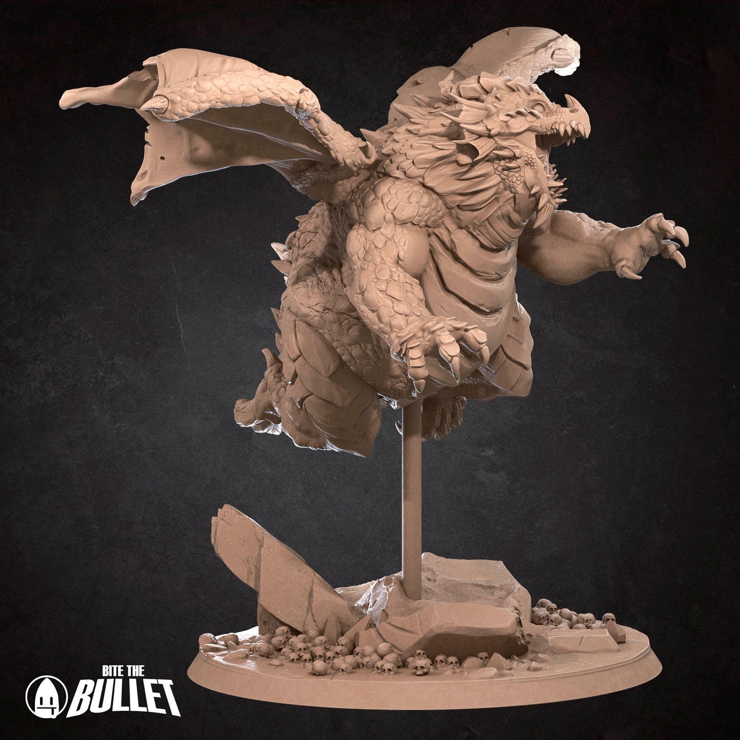 Forge The Chonky Dragon | Bite The Bullet | 35mm Scale | Resin Printed Tabletop RPG Miniature Figures | DND | 5E