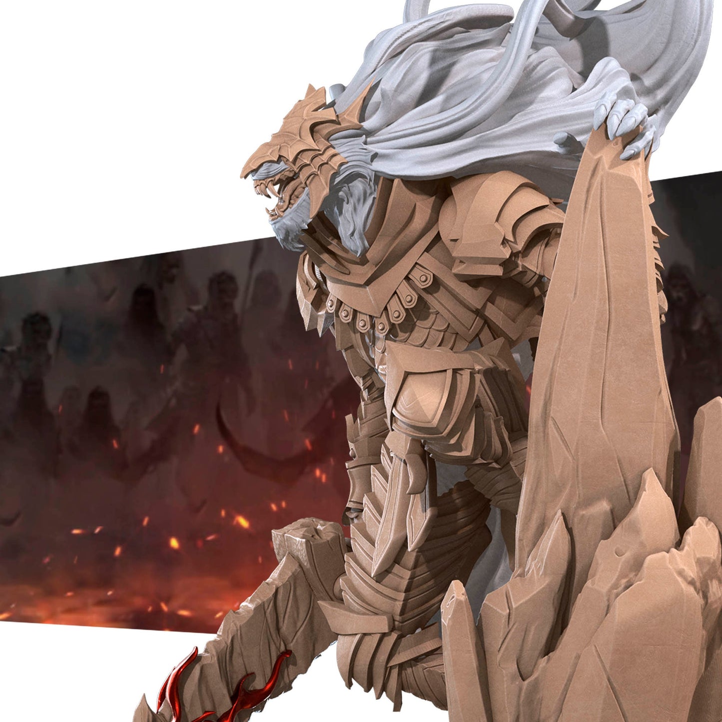 Malek The Black Blade | Bite The Bullet | 35mm Scale | Resin Printed Tabletop RPG Miniature Figures | DND | 5E