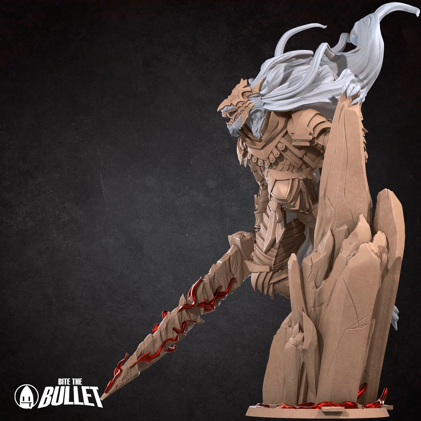 Malek The Black Blade | Bite The Bullet | 35mm Scale | Resin Printed Tabletop RPG Miniature Figures | DND | 5E