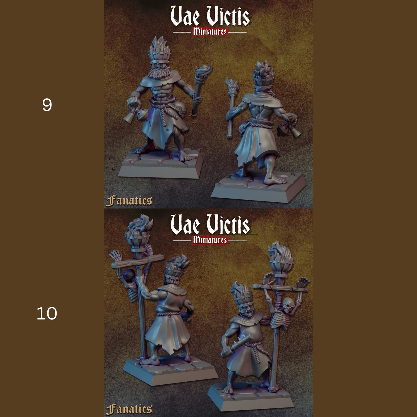 Flagellants Set | Vae Victis Miniatures | 32mm Scale Resin Printed Tabletop RPG Figures for Tabletop Roleplaying or Wargaming