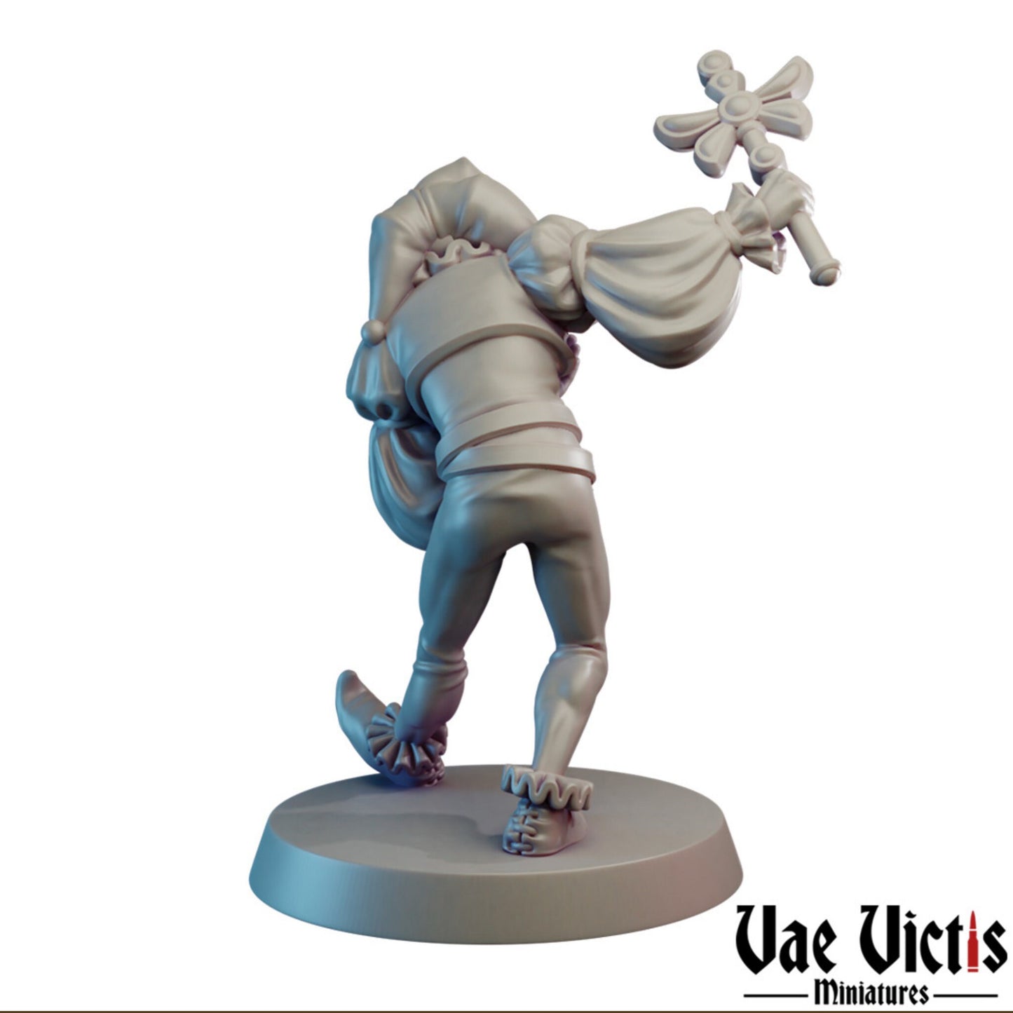 Carnival Jester | Vae Victis Miniatures | 32mm Scale Resin Printed Tabletop RPG Figures for Tabletop Roleplaying or Wargaming
