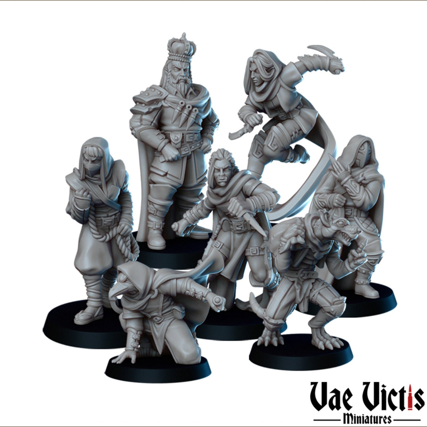 Thieves Guild Set | Vae Victis Miniatures | 32mm Scale Resin Printed Tabletop RPG Figures for Tabletop Roleplaying or Wargaming