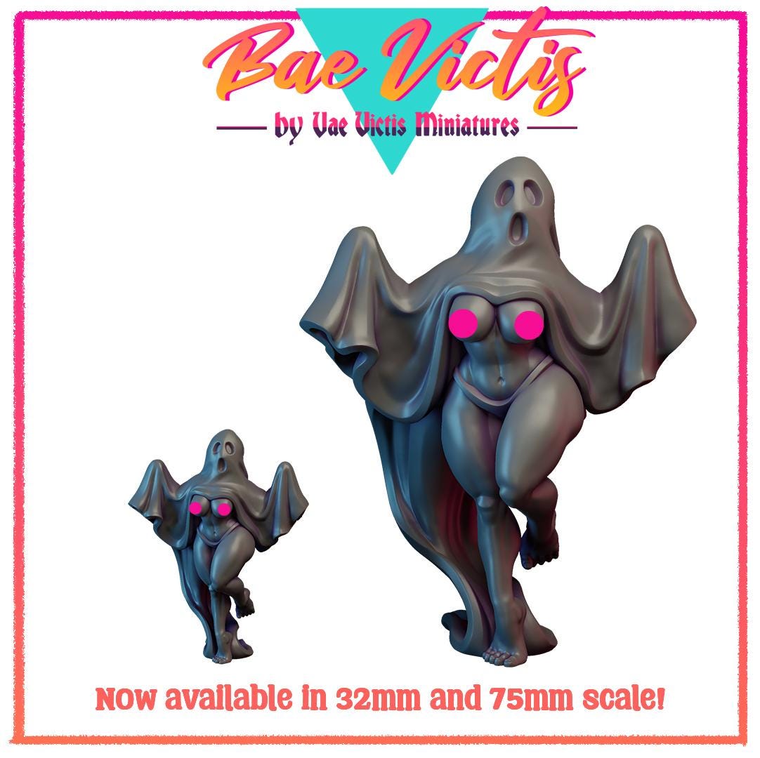 Spooky Ghost | Bae Victis | Vae Victis Miniatures | 32mm Scale Resin Printed Tabletop RPG Figures for Tabletop RPG's or Wargaming