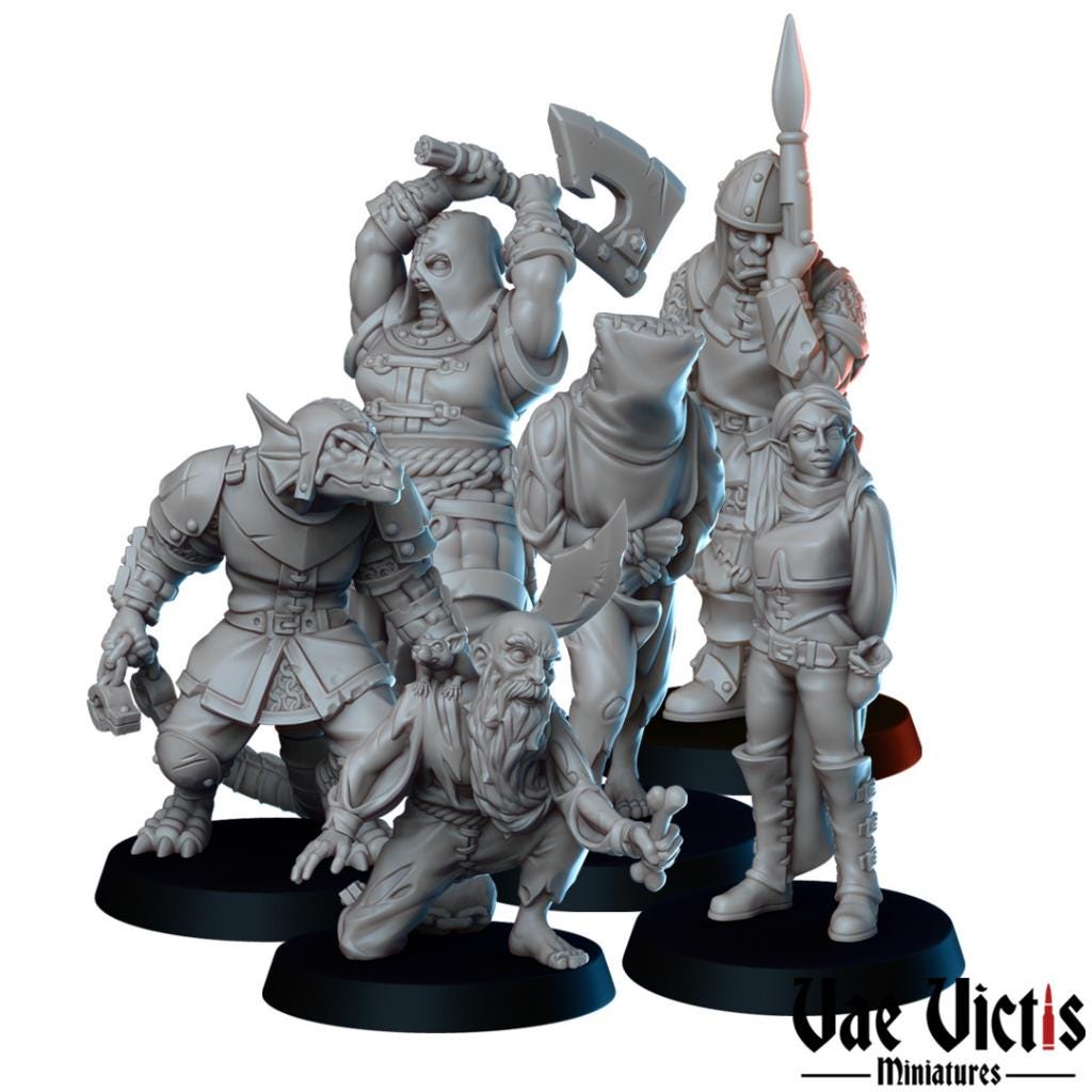 Prison Set | Vae Victis Miniatures | 32mm Scale Resin Printed Tabletop RPG Figures for Tabletop Roleplaying or Wargaming