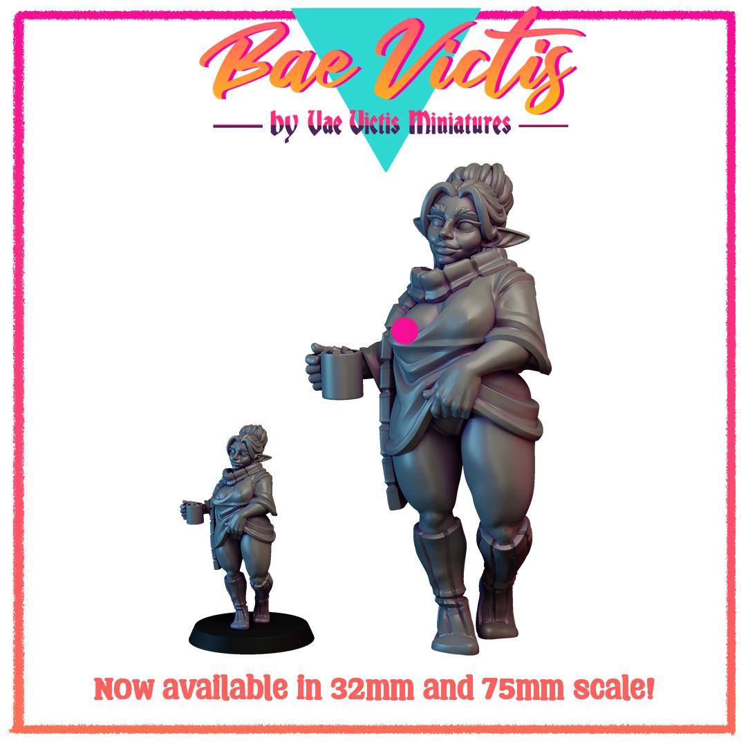 Cozy Bae | Bae Victis | Vae Victis Miniatures | 32mm and 75mm Scale Resin Printed Tabletop RPG Figures for TTRPG | Wargaming
