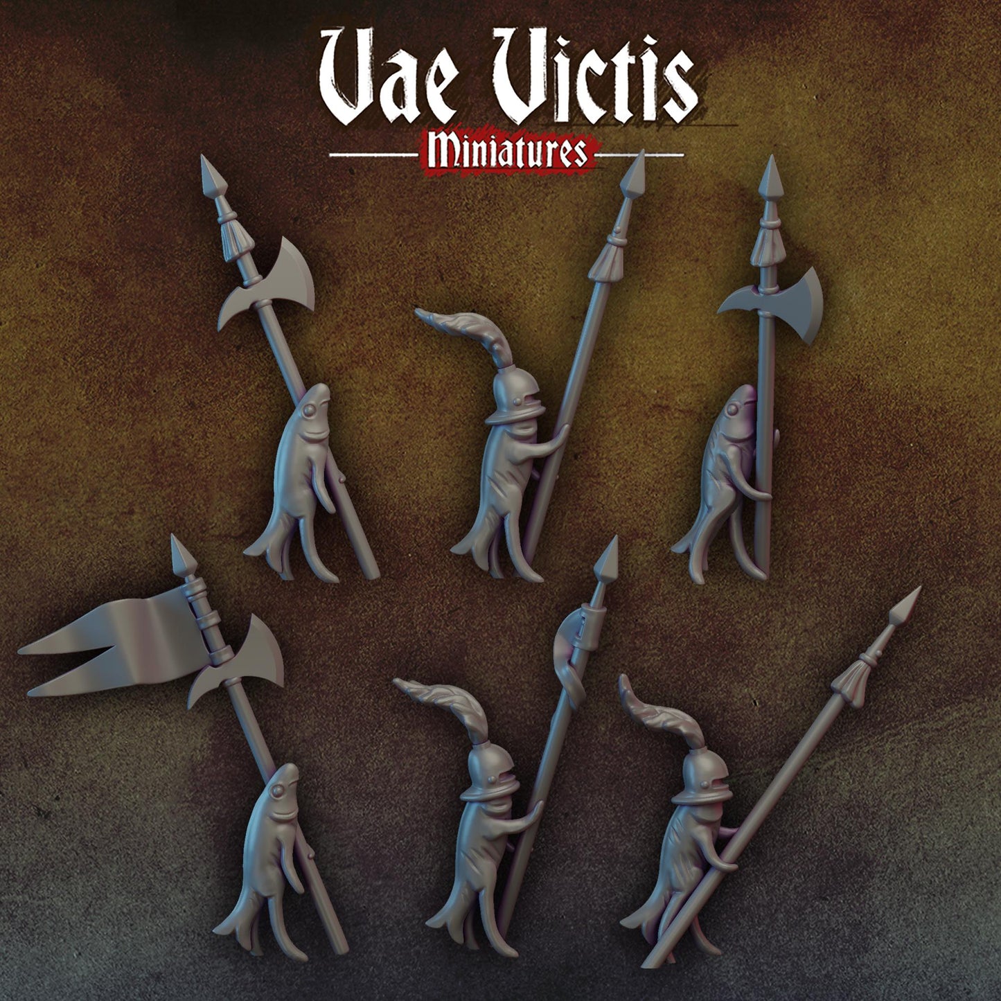 Pike Men Set | Vae Victis Miniatures | 32mm Scale Resin Printed Tabletop RPG Figures for Tabletop Roleplaying or Wargaming