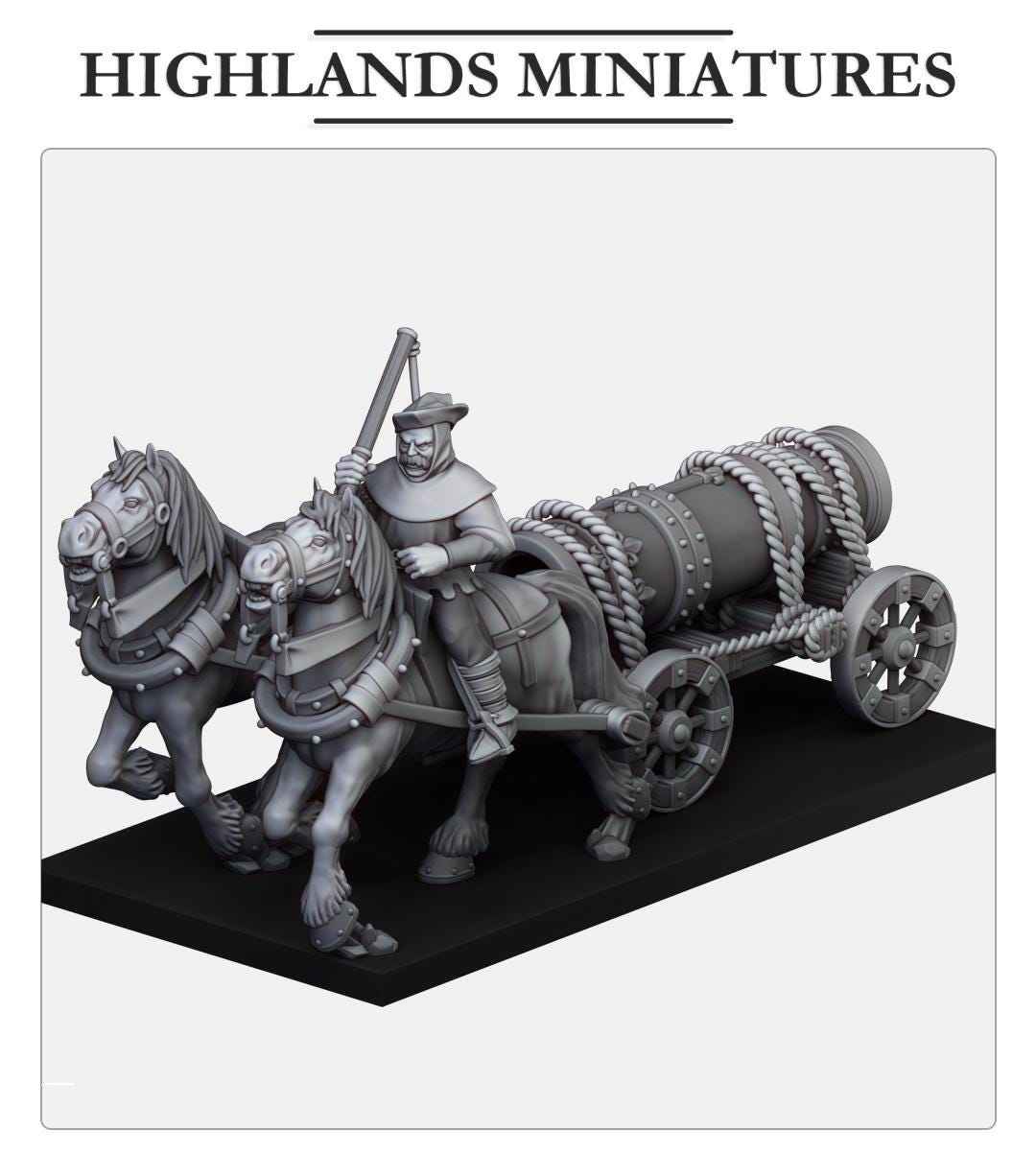 Gallia Bombard | Gallia | Highland Miniatures | 32mm Scale Resin Tabletop RPG Figures for Roleplaying and Wargaming