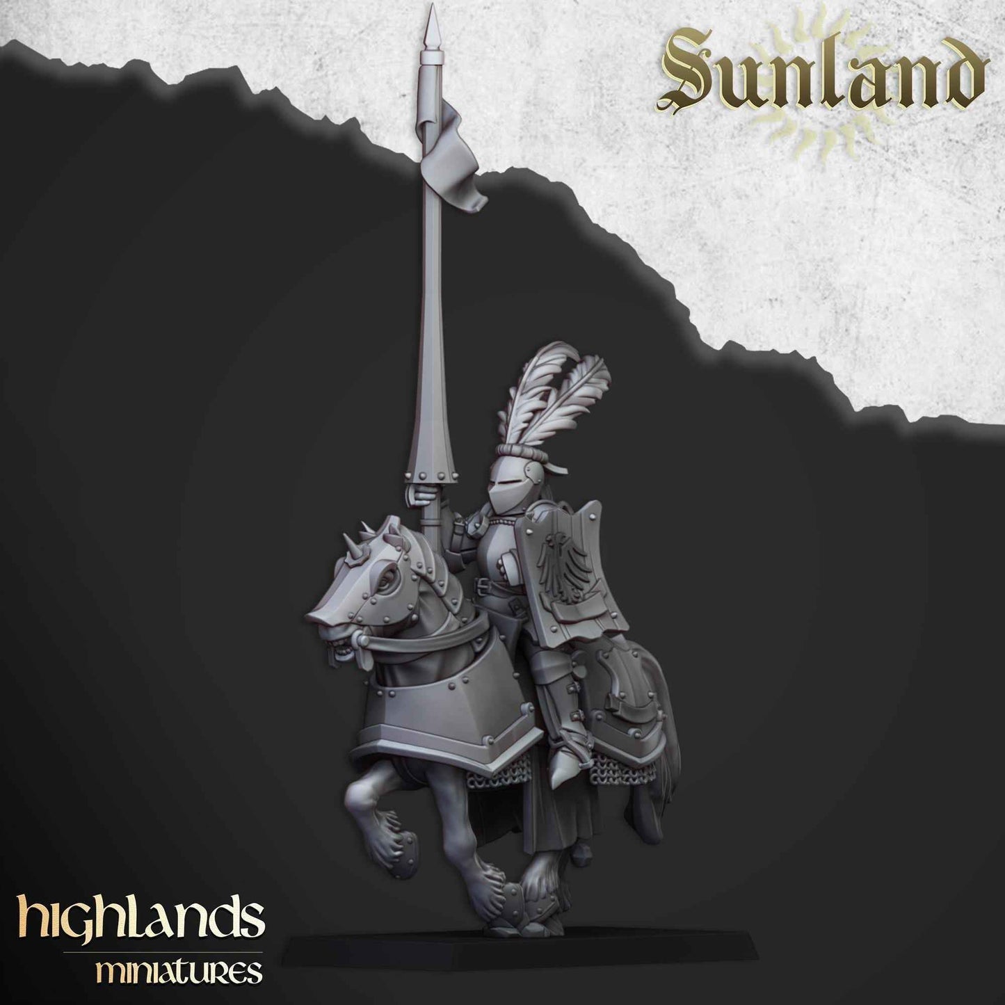 Sunland Cavalry | Sunland | Highland Miniatures | 32mm Scale Resin Tabletop RPG Figures for Roleplaying and Wargaming