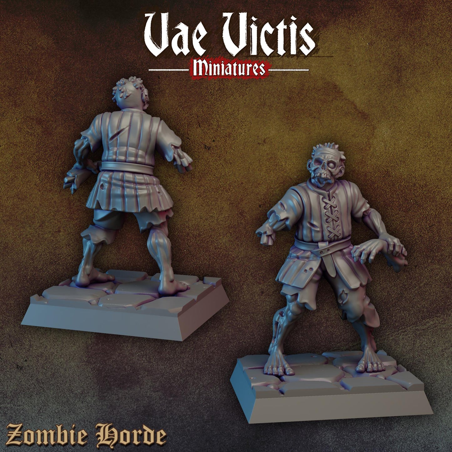 Undead Zombies Set | Vae Victis Miniatures | 32mm Scale Resin Printed Tabletop RPG Figures for Tabletop Roleplaying or Wargaming