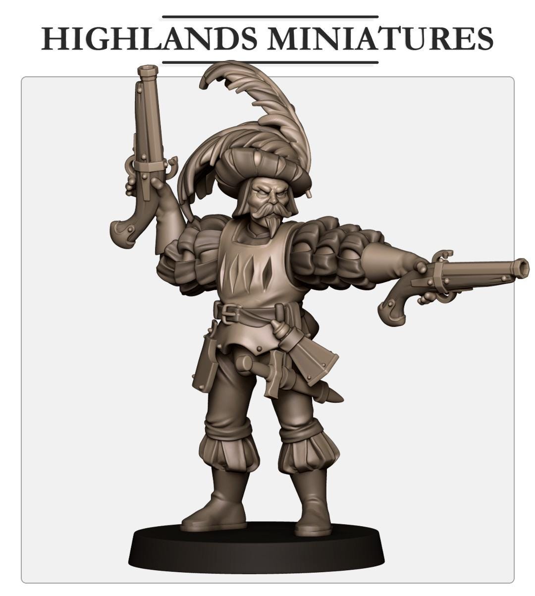 Sunland Duelist | Sunland | Highland Miniatures | 32mm Scale Resin Tabletop RPG Figures for Roleplaying and Wargaming