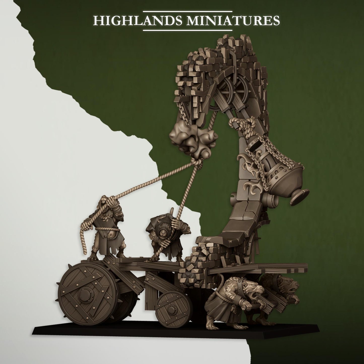 Moving Sewer with Bell and Censer | Vermin Reinforces | Highland Miniatures | 32mm Scale Resin TTRPG Figures for Roleplaying and Wargaming