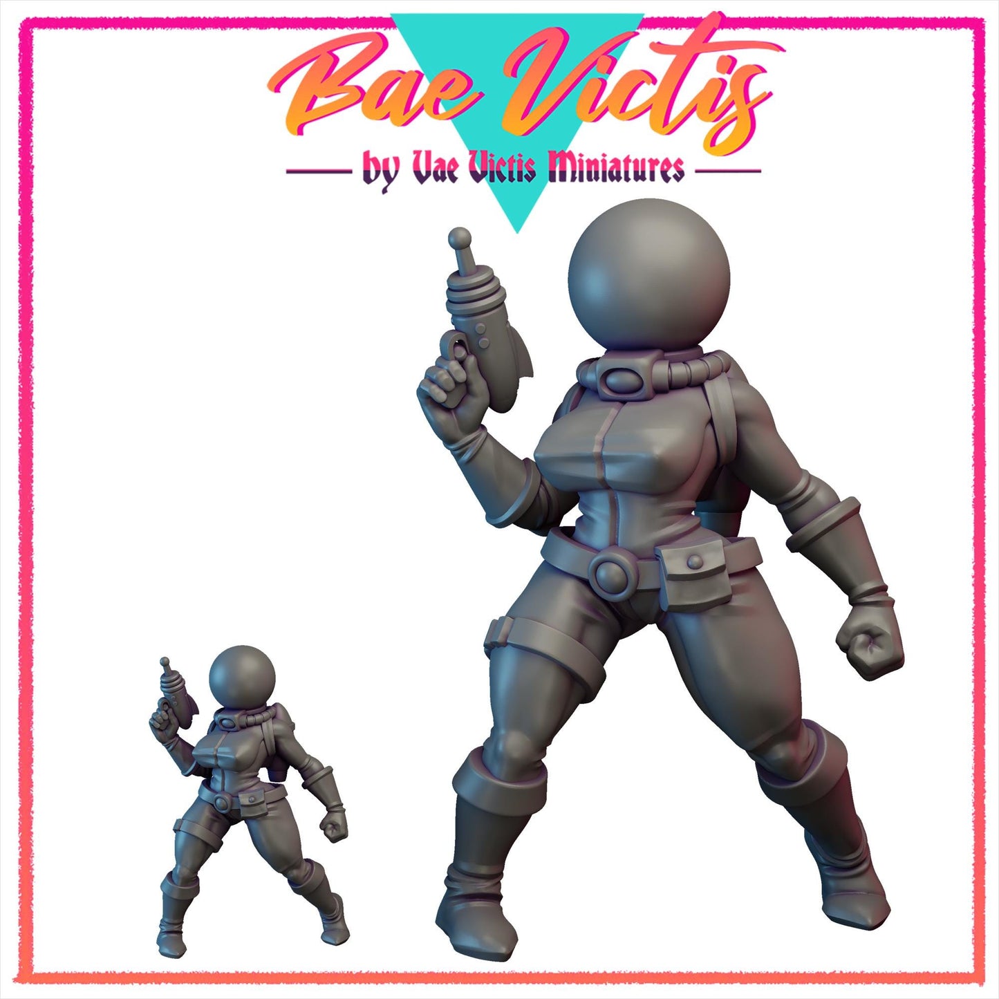 Bae Victis Space Bae | Vae Victis Miniatures | NSFW | 32mm and 75mm Scale Resin Printed Tabletop RPG Figures for TTRPG's or Wargaming