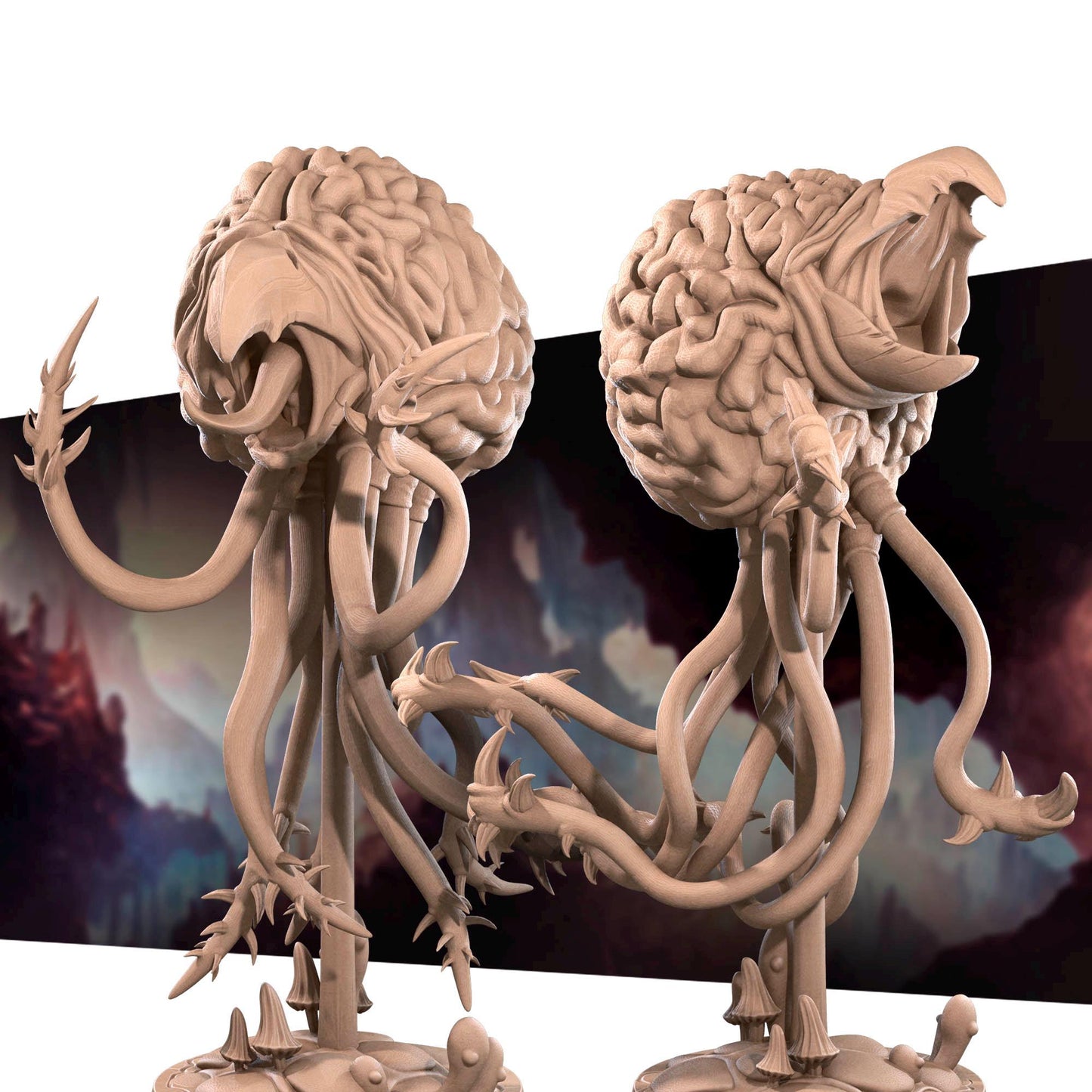 Grell Set | Dungeon Underdark | Bite The Bullet | 35mm Scale | Resin Printed Tabletop RPG Miniature Figures | DND | 5E