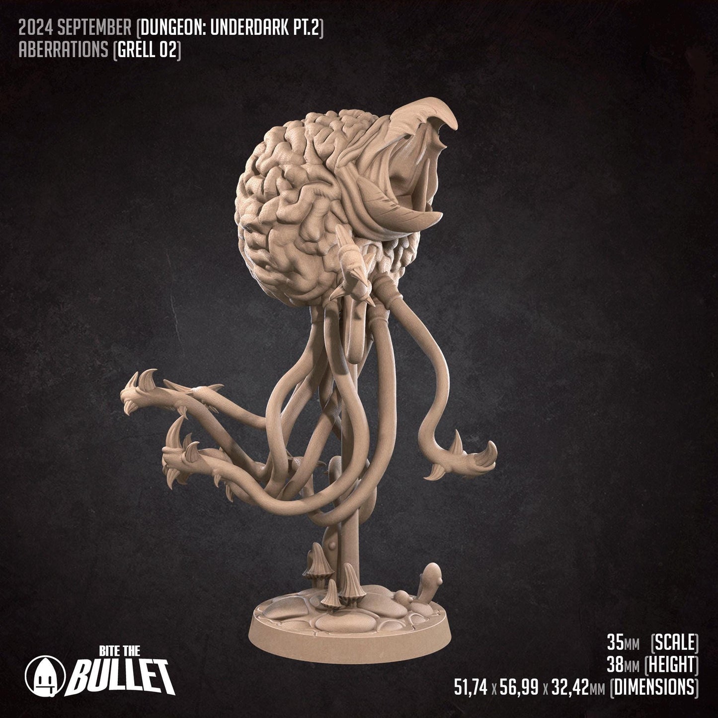 Grell Set | Dungeon Underdark | Bite The Bullet | 35mm Scale | Resin Printed Tabletop RPG Miniature Figures | DND | 5E