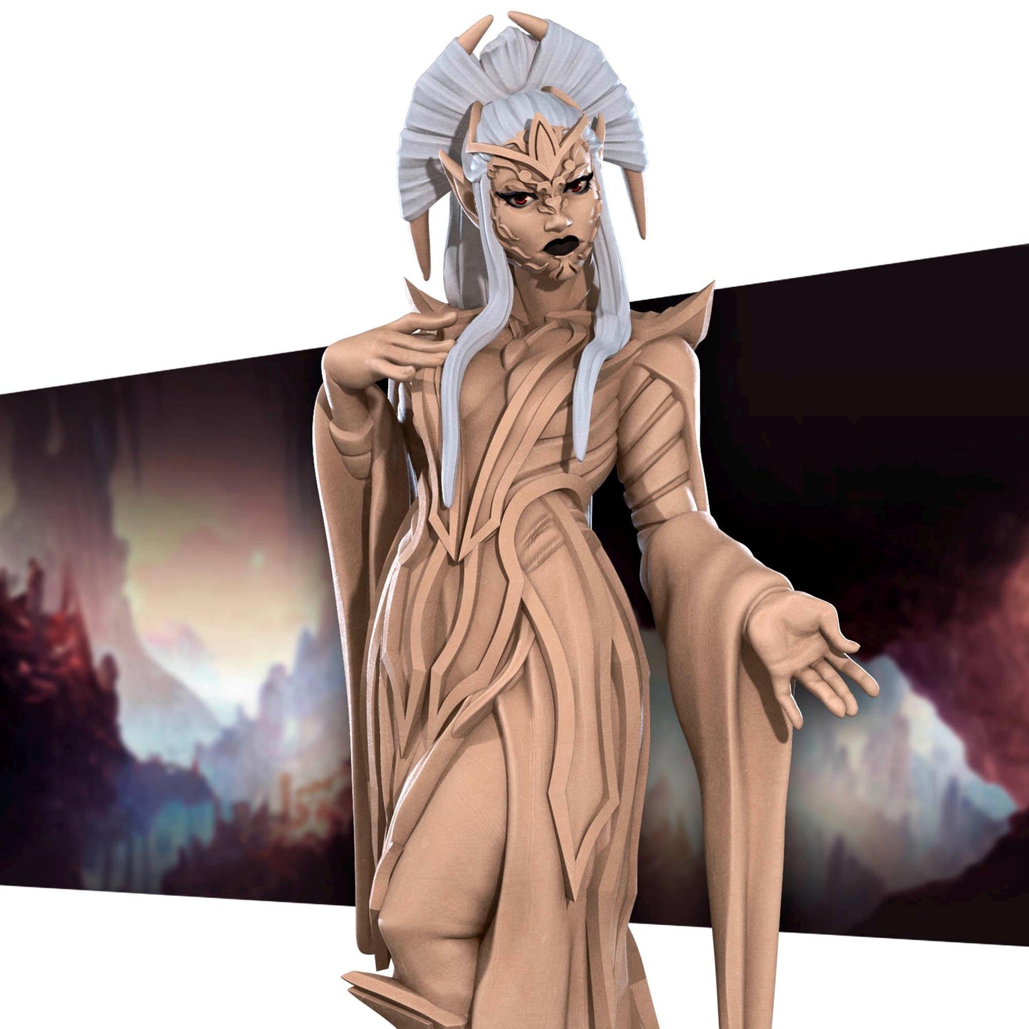 Drow Matron | Dungeon Underdark | Bite The Bullet | 35mm Scale | Resin Printed Tabletop RPG Miniature Figures | DND | 5E