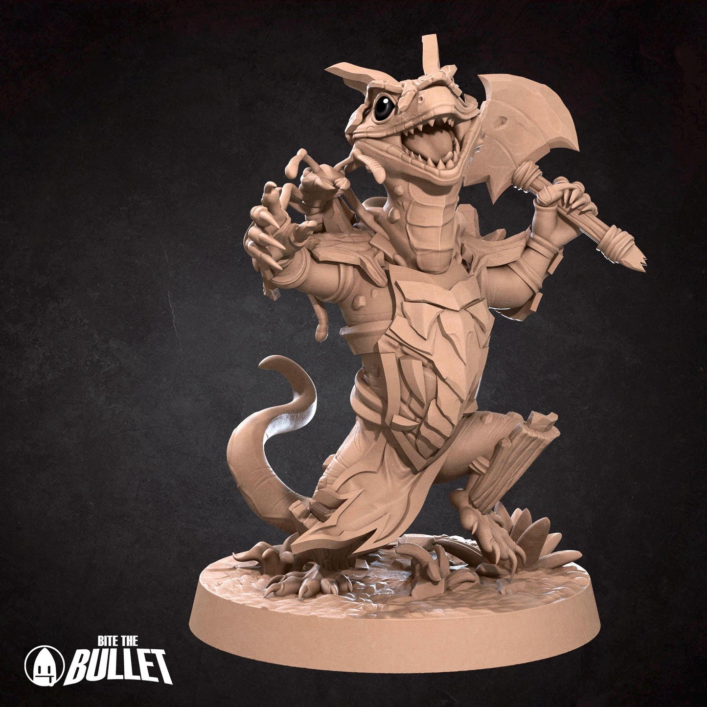 Lizardfolk Barbarian | Grove Haven | Bite The Bullet | 35mm Scale | Resin Printed Tabletop RPG Miniature Figures | DND | 5E