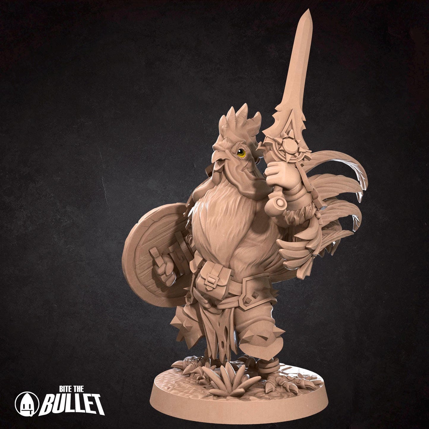 Roosterfolk Warrior | Grove Haven | Bite The Bullet | 35mm Scale | Resin Printed Tabletop RPG Miniature Figures | DND | 5E