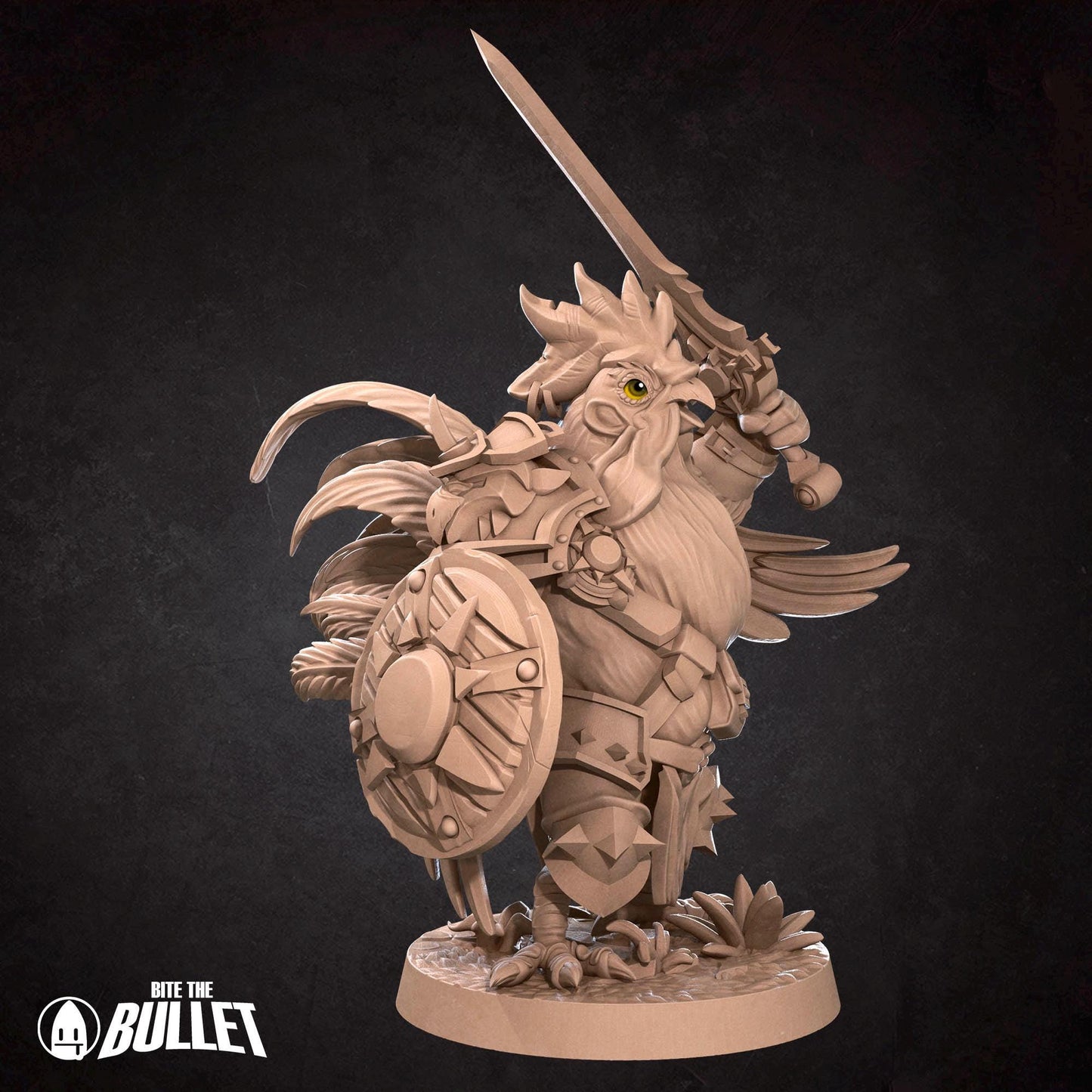 Roosterfolk Warrior | Grove Haven | Bite The Bullet | 35mm Scale | Resin Printed Tabletop RPG Miniature Figures | DND | 5E