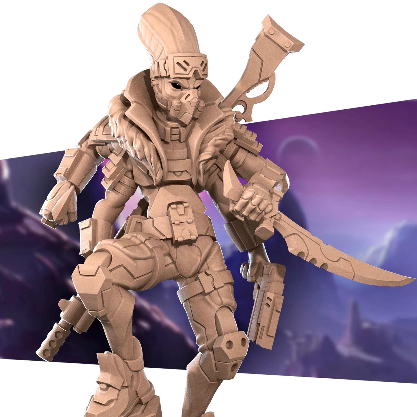 Idarien Operative | Bullet Galaxy | Bite The Bullet | 35mm Scale | Resin Printed Tabletop RPG Miniature Figures | DND | 5E