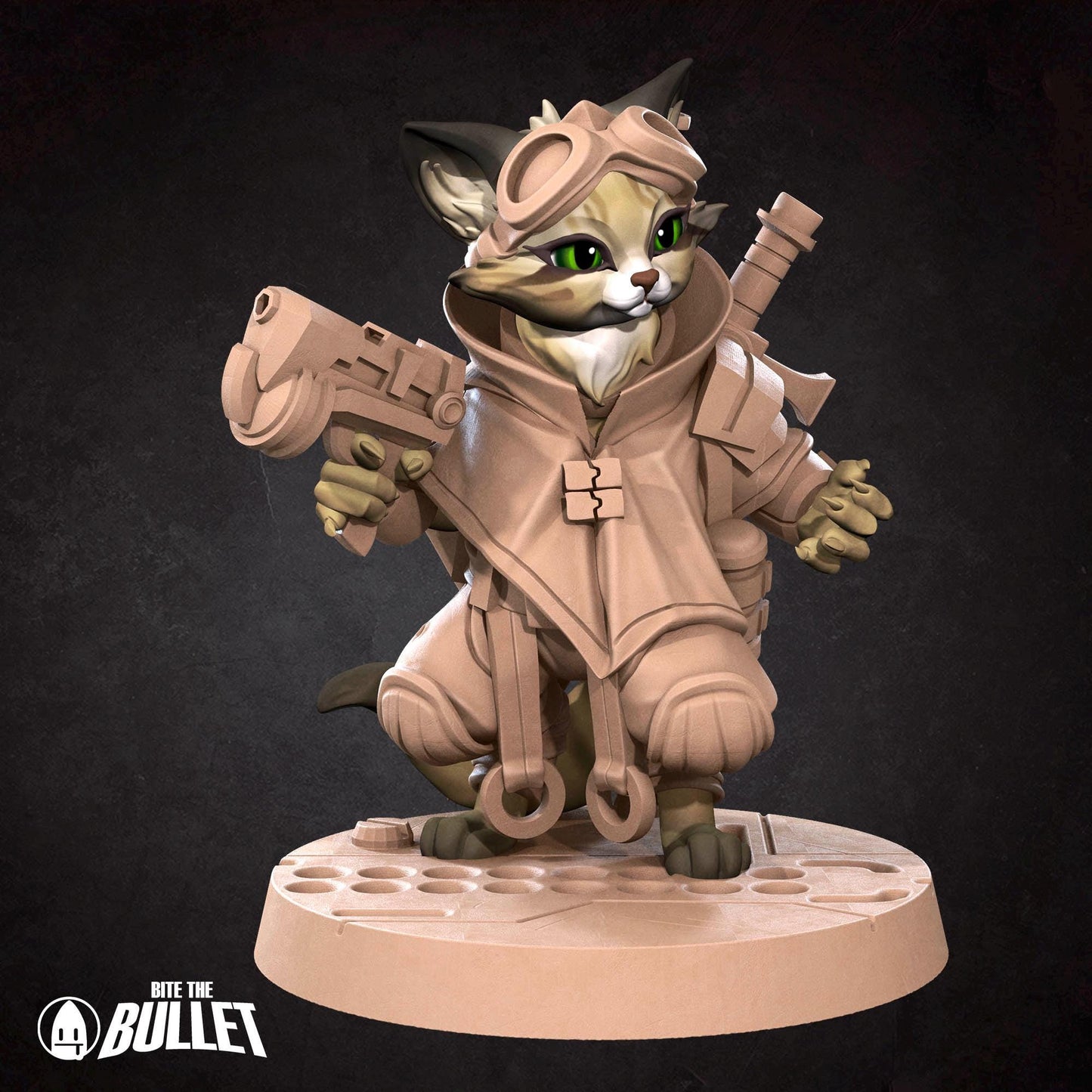 Space Catfolk Vanguard | Bullet Galaxy | Bite The Bullet | 35mm Scale | Resin Printed Tabletop RPG Miniature Figures | DND | 5E