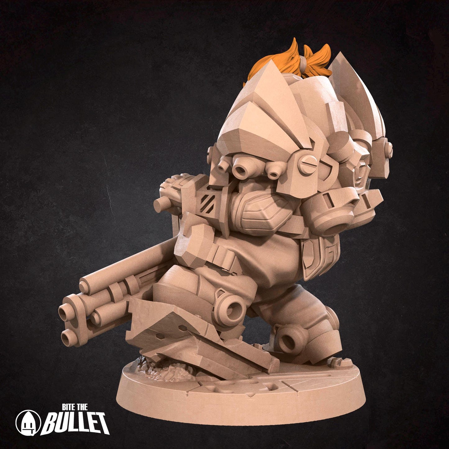 Space Dwarf Soldier | Bullet Galaxy | Bite The Bullet | 35mm Scale | Resin Printed Tabletop RPG Miniature Figures | DND | 5E